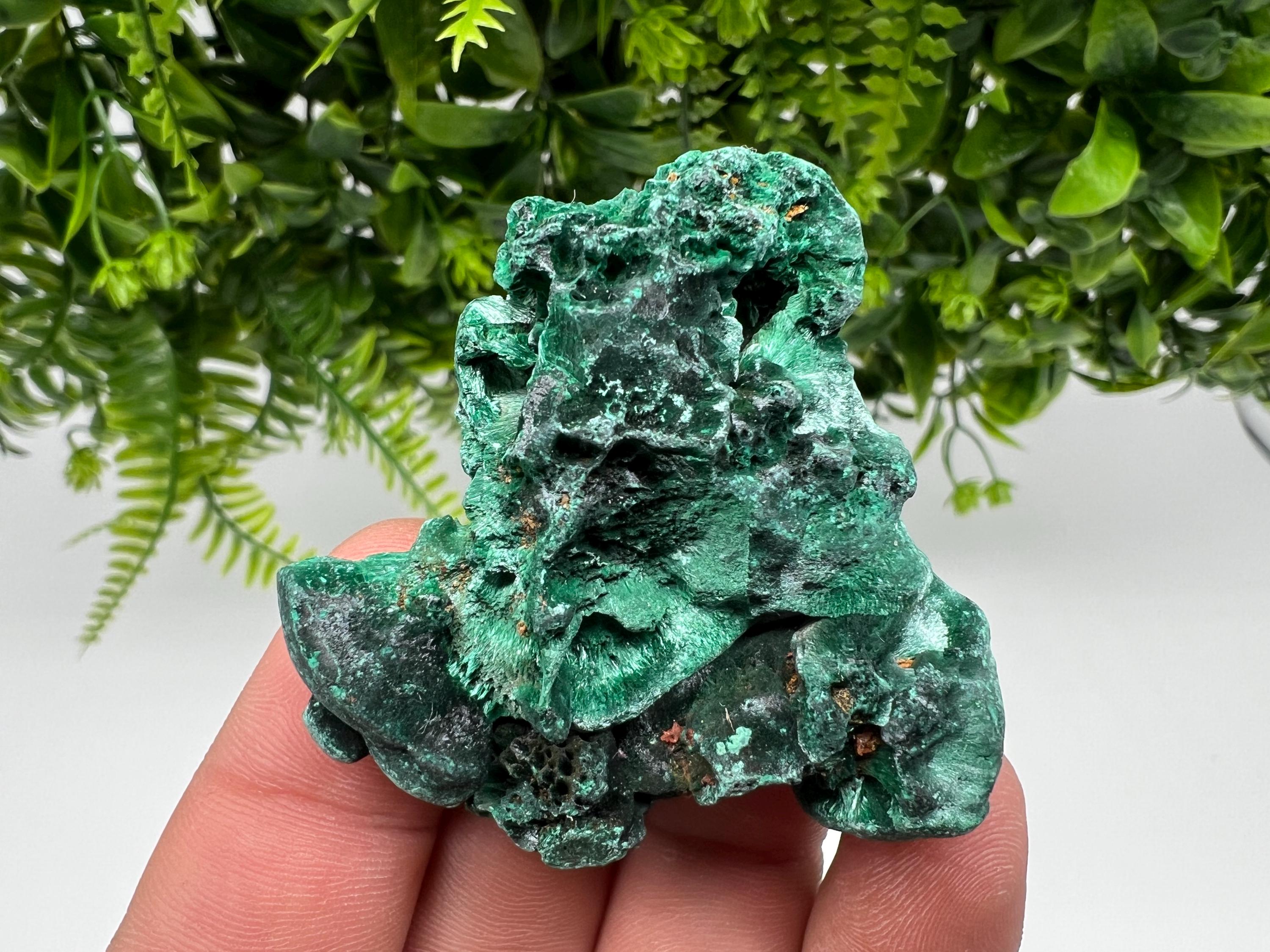 Green Polished Malachite Crystal, Congo Mineral Specimen