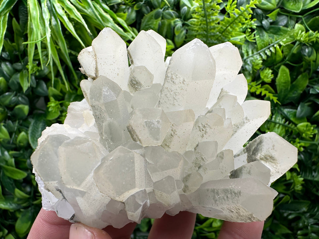 Chlorite Quartz Crystal Cluster: Borieva Mine, Bulgaria