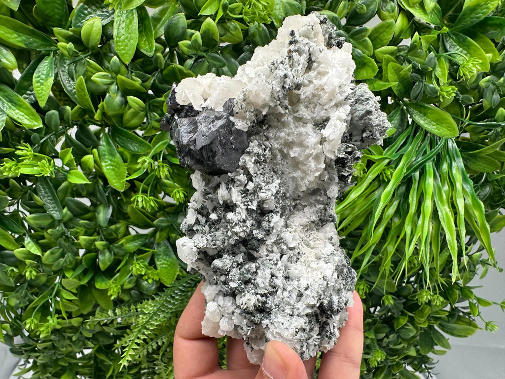 Galena Sphalerite Calcite on Quartz, Borieva Mine Bulgaria