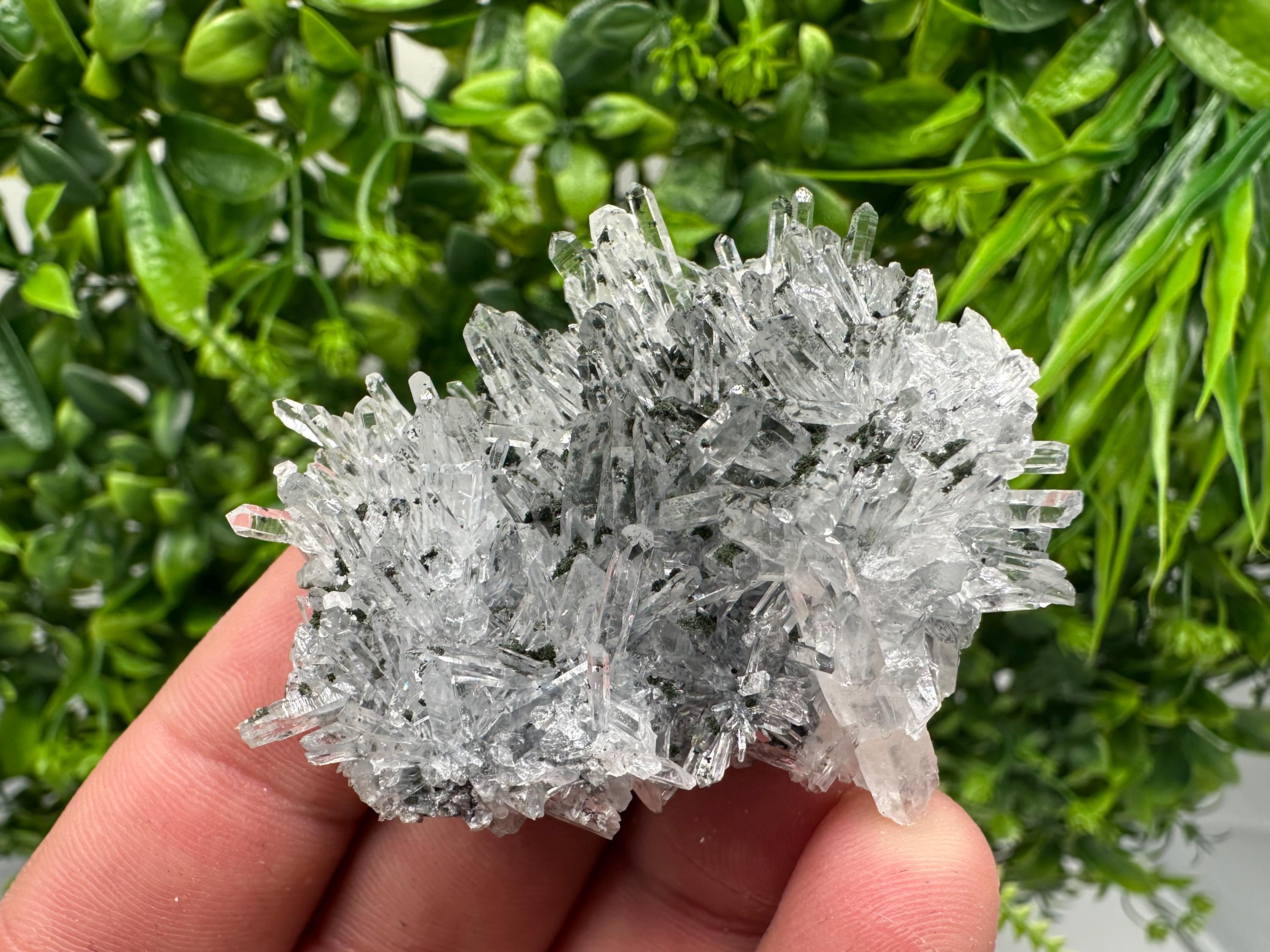 Chlorite Quartz Crystal Cluster - Borieva Mine, Bulgaria