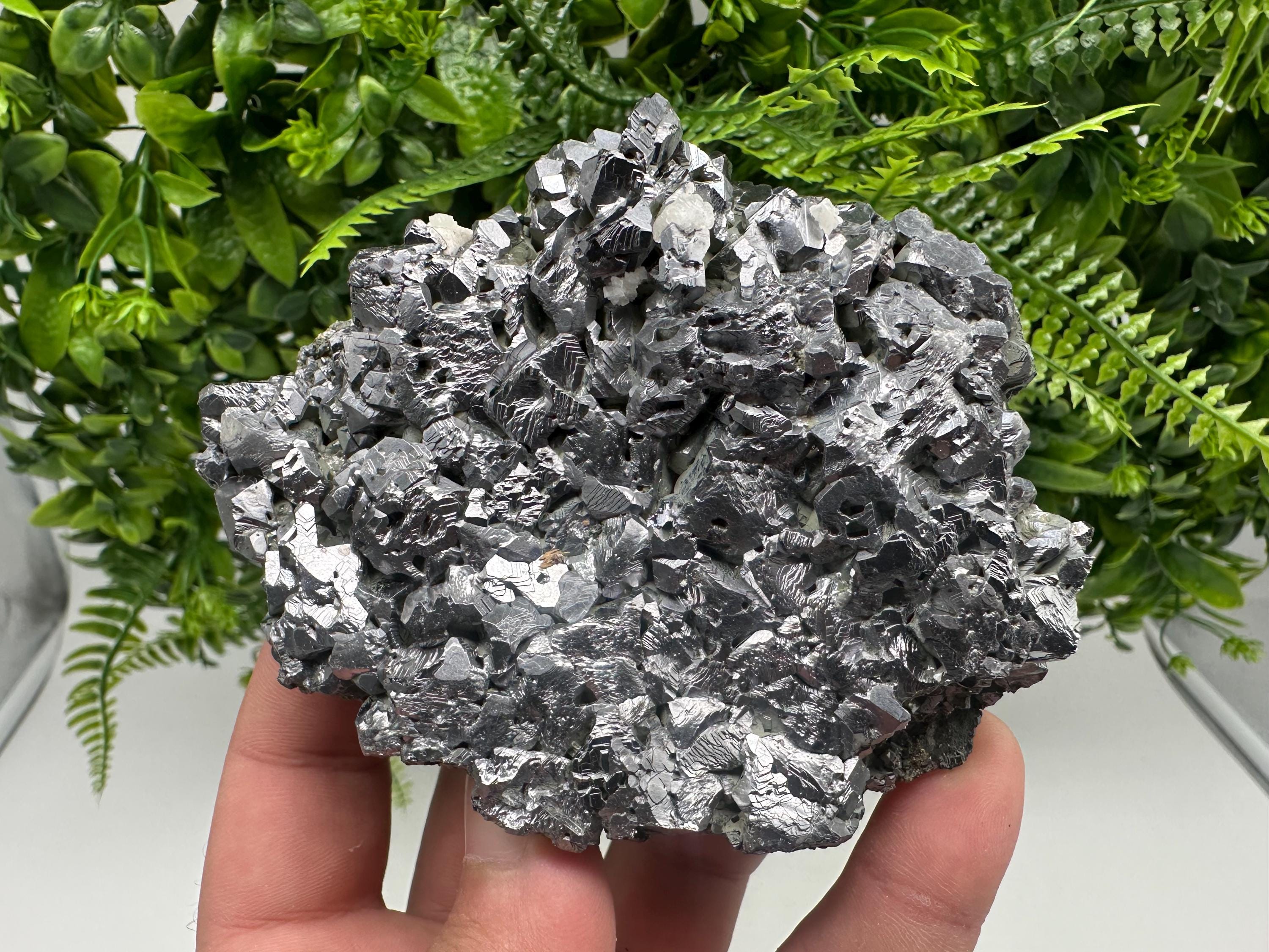 Skeletal Galena Specimen: Mirror-Like Mineral Decor from Bulgaria