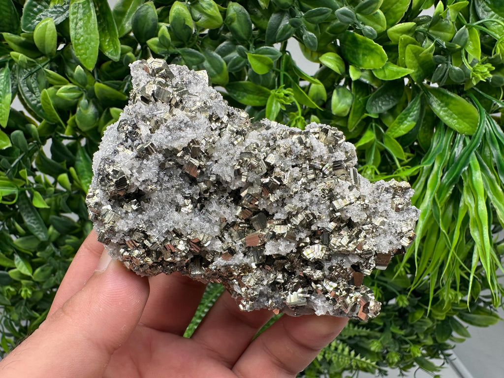 Stunning Pyrite on Quartz,Calcite from Borieva mine,Madan,Bulgaria,natural,collectible mineral specimen,home decor stone,collection crystal