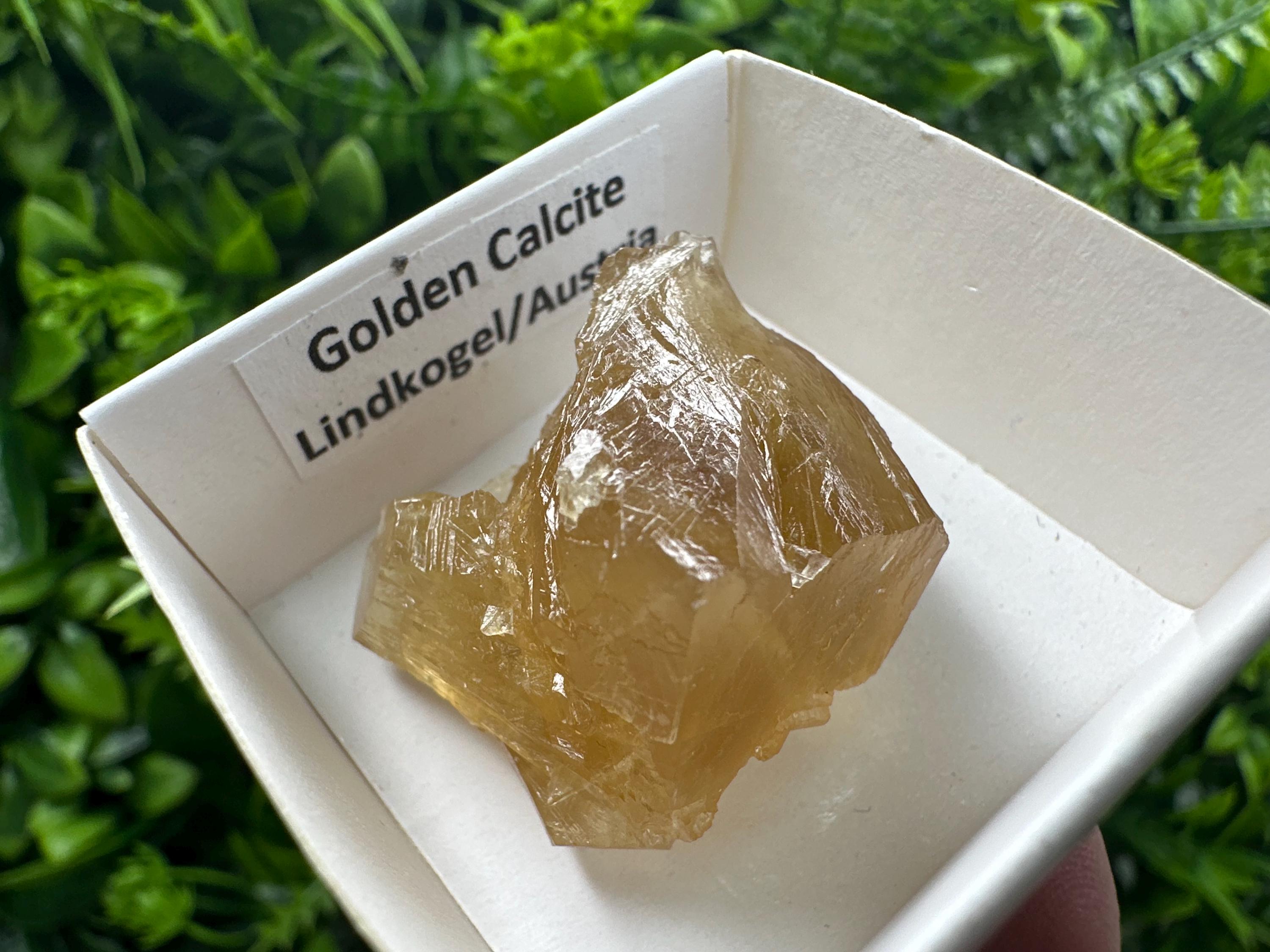 Raw Honey Calcite Crystal: Rough Golden Calcite Stone (3/3/2.5cm)