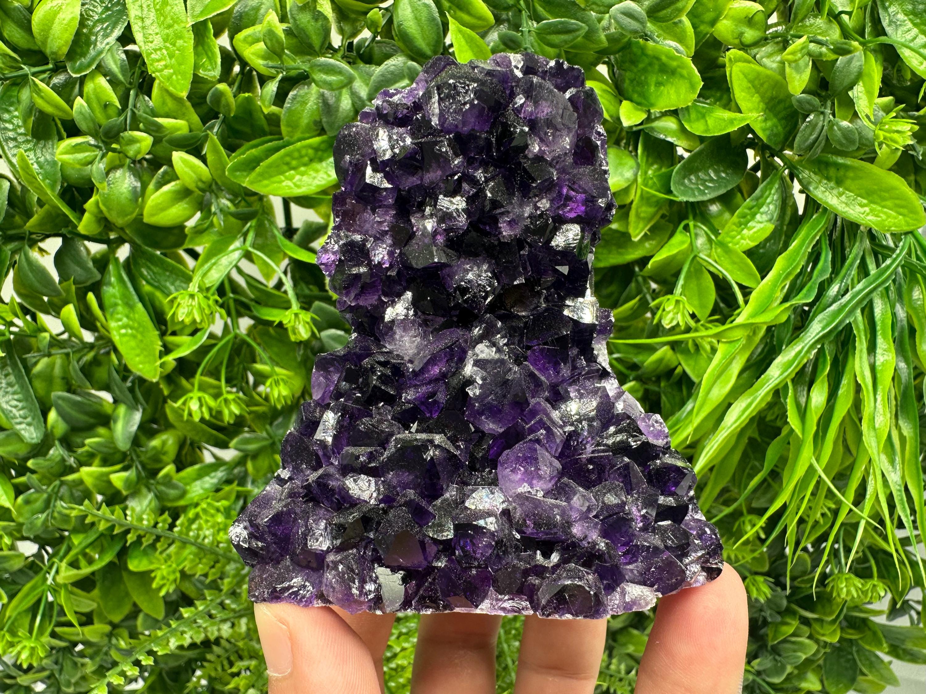 Uruguay Amethyst Crystal: Purple Quartz Home Decor, Energy Stone