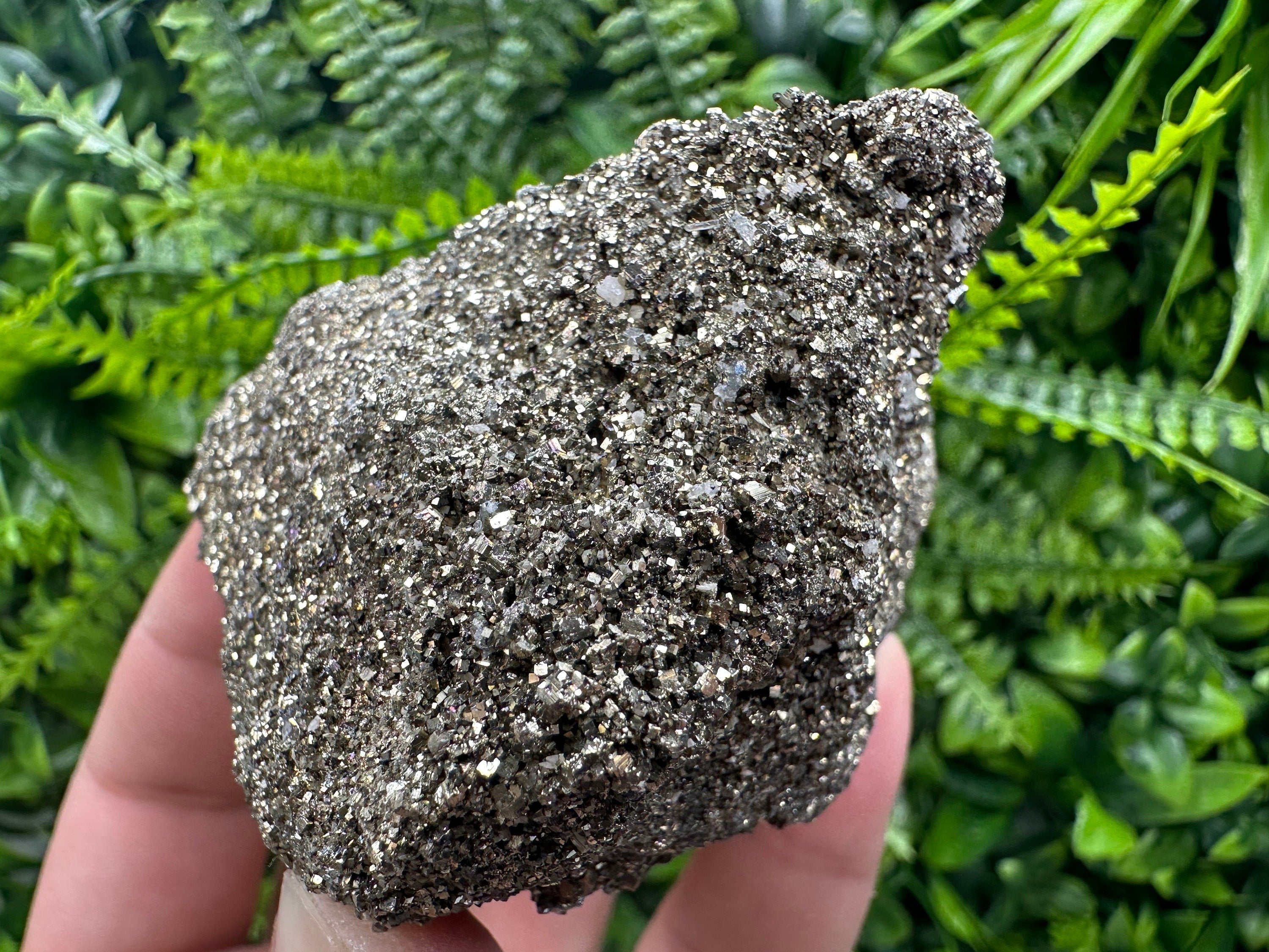 Rare Shiny Pyrite Crystal: Natural Fool's Gold Mineral Souvenir