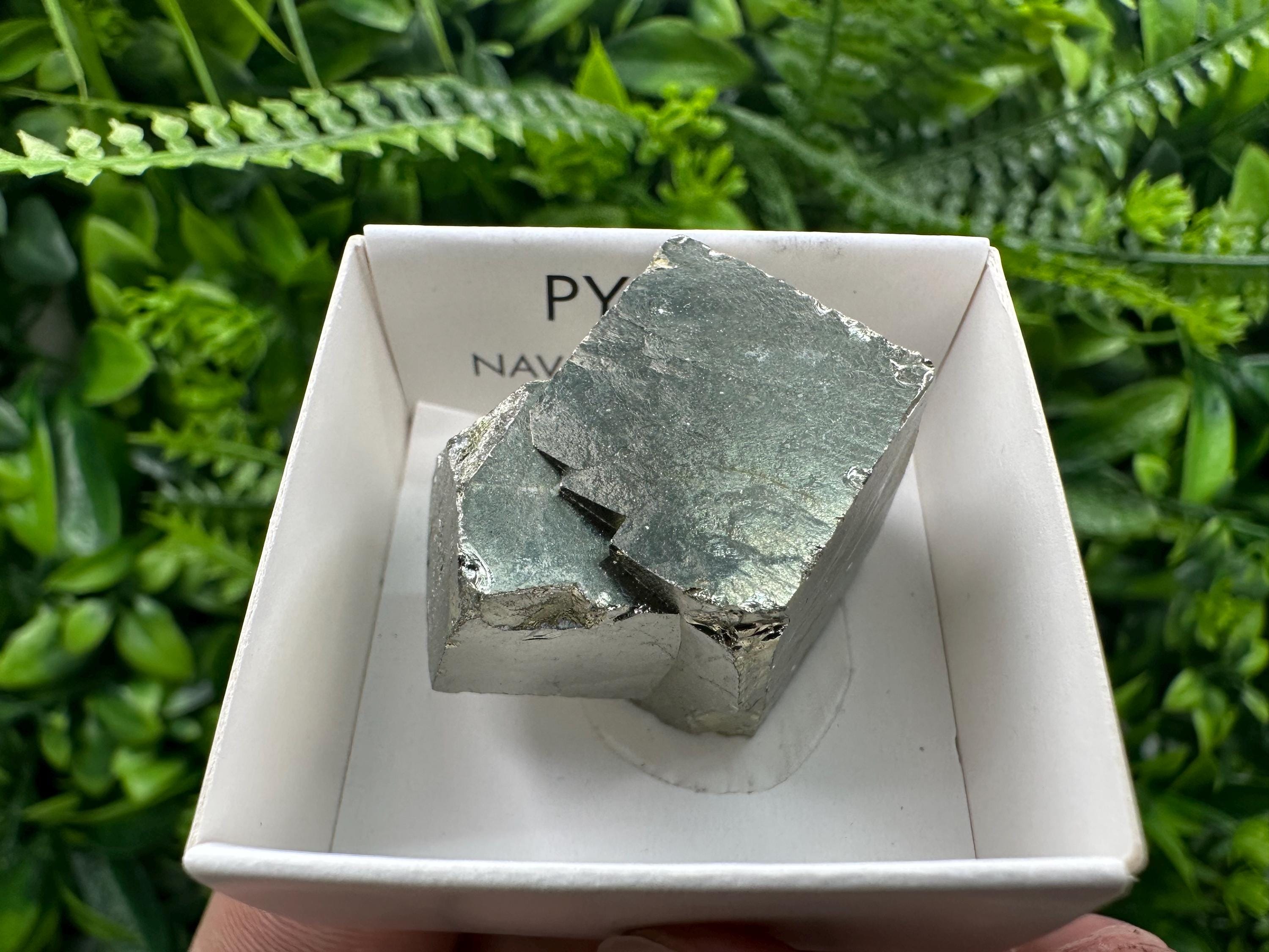 Large Pyrite Cube, Navajun Spain, Shiny Mineral Specimen