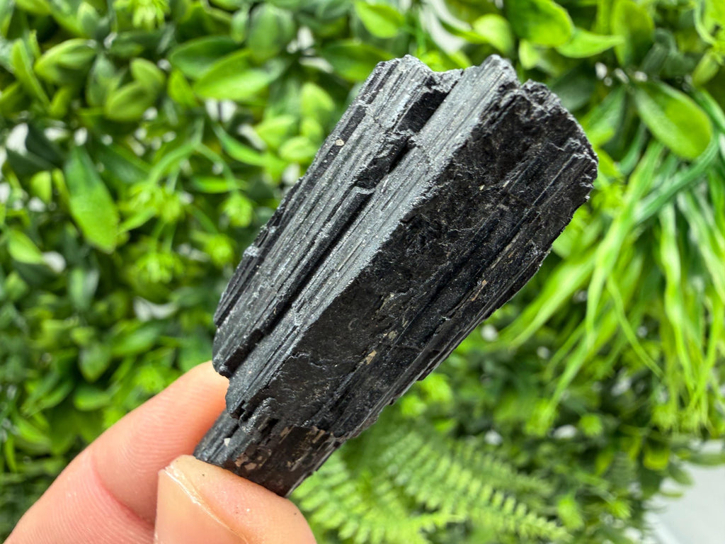 Natural Black Tourmaline Crystal – Raw Protective Stone, Healing Crystal, Grounding Mineral Gift