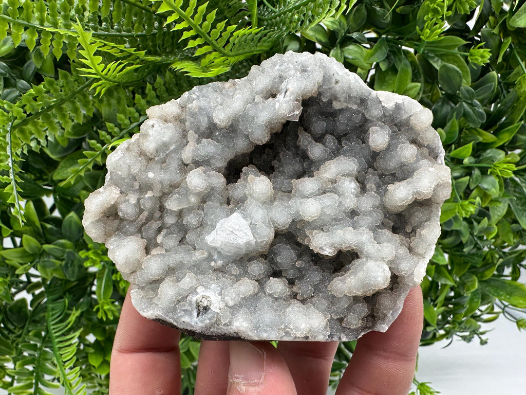 Natural Chalcedony Specimen, India Crystal, Home Decor (11/9/4.5cm)