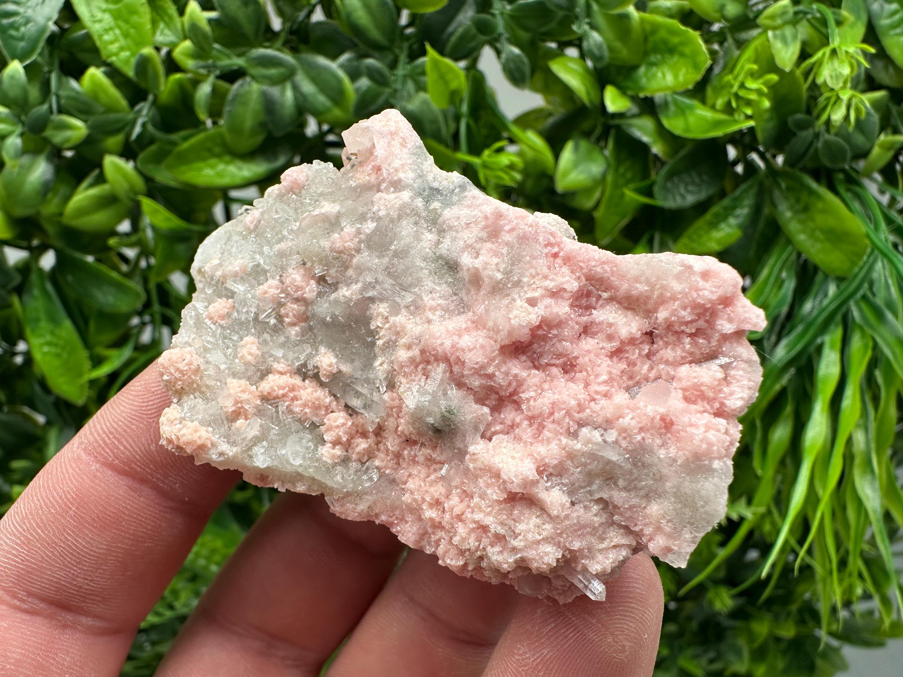Rhodochrosite on Quartz, Starnica Mine, Bulgaria Crystal