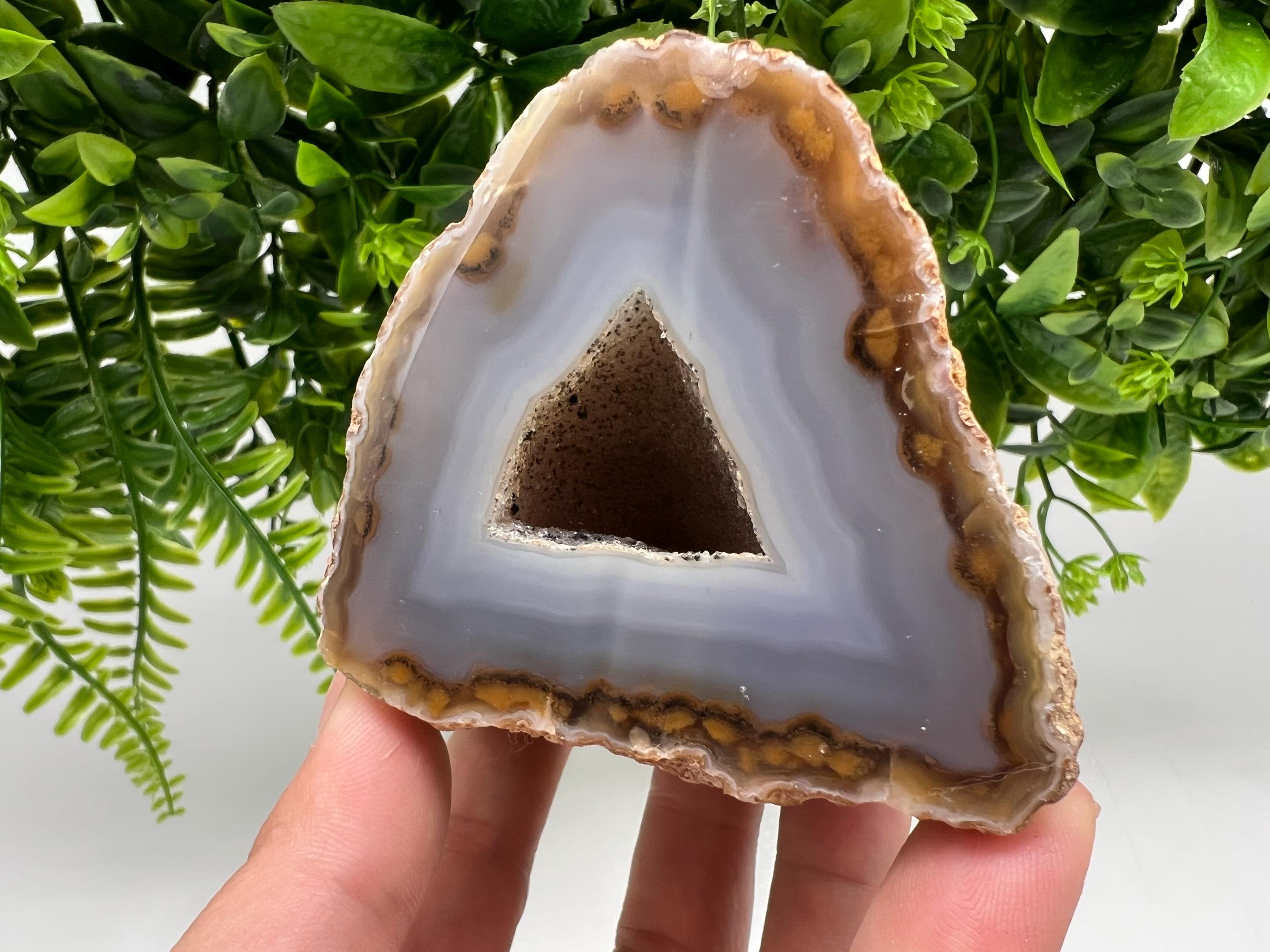 Blue Agate Druzy Geode, Natural Crystal