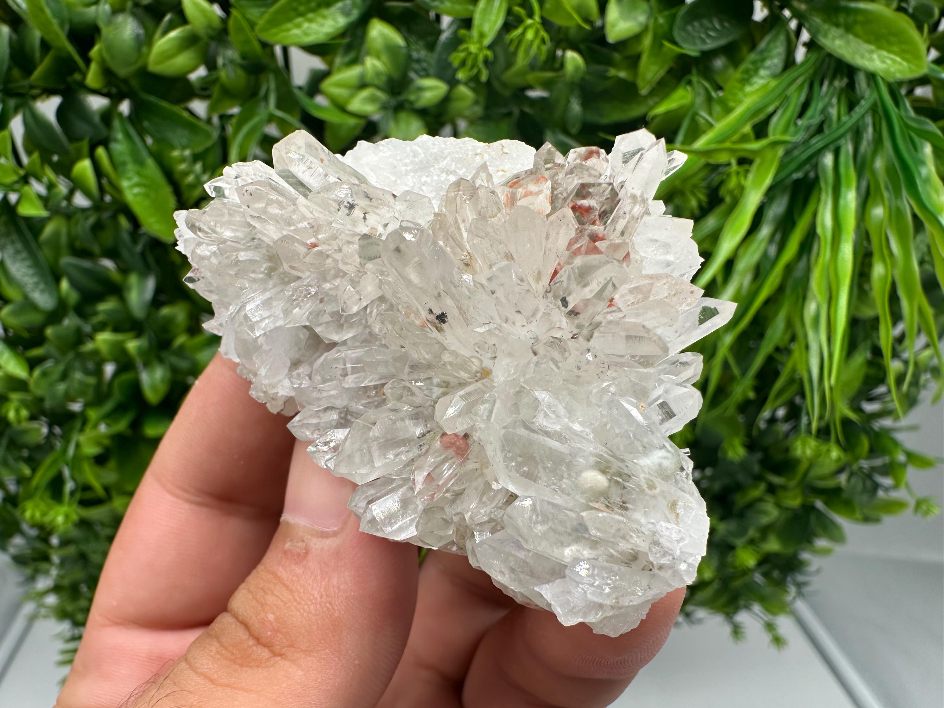 Quartz with Hematite & Iron Oxide: Collectible Mineral Specimen, Home Decor Stone