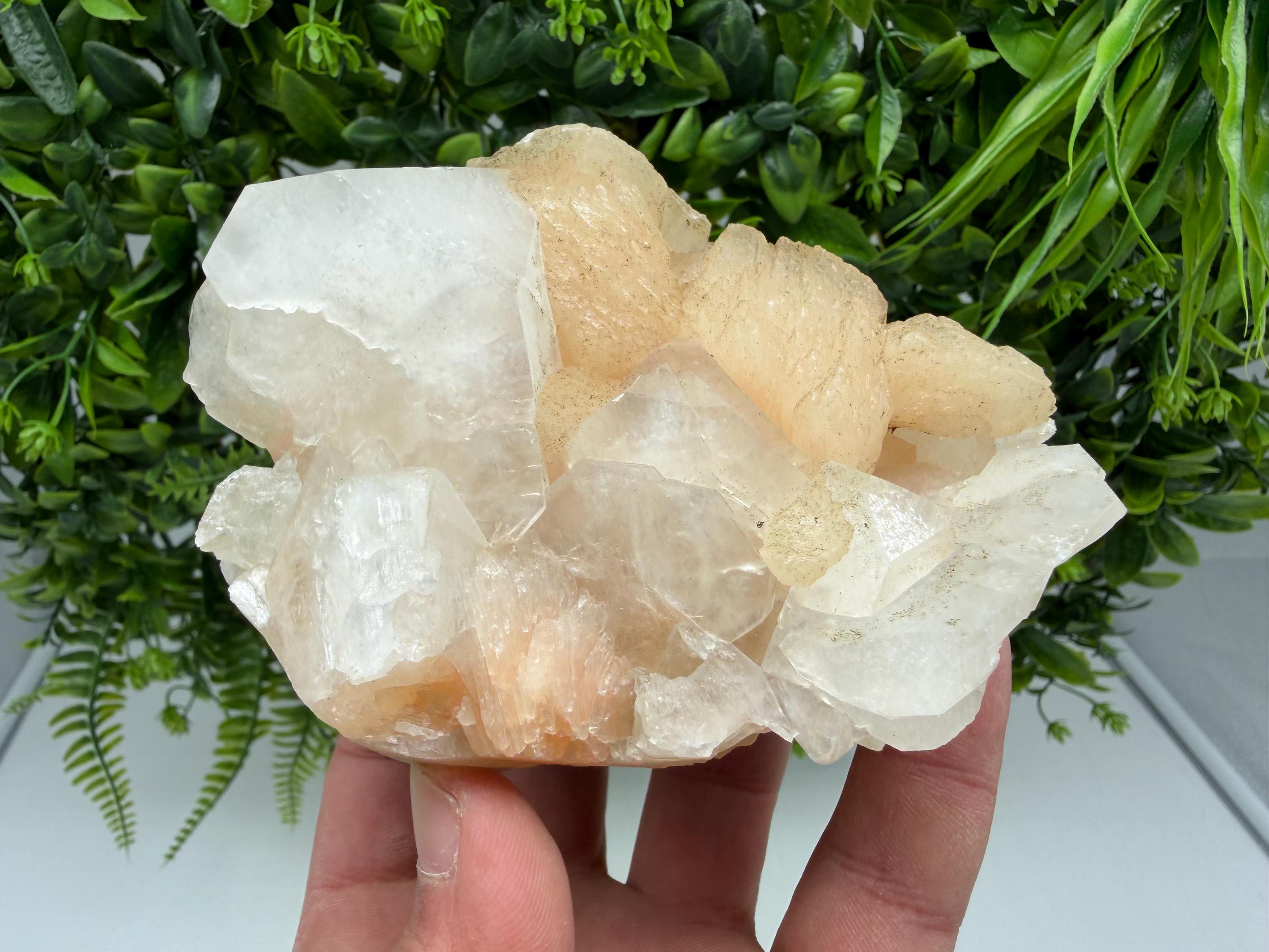 Apophyllite Stilbite Chalcedony Specimen: India Minerals, Crystal Stone