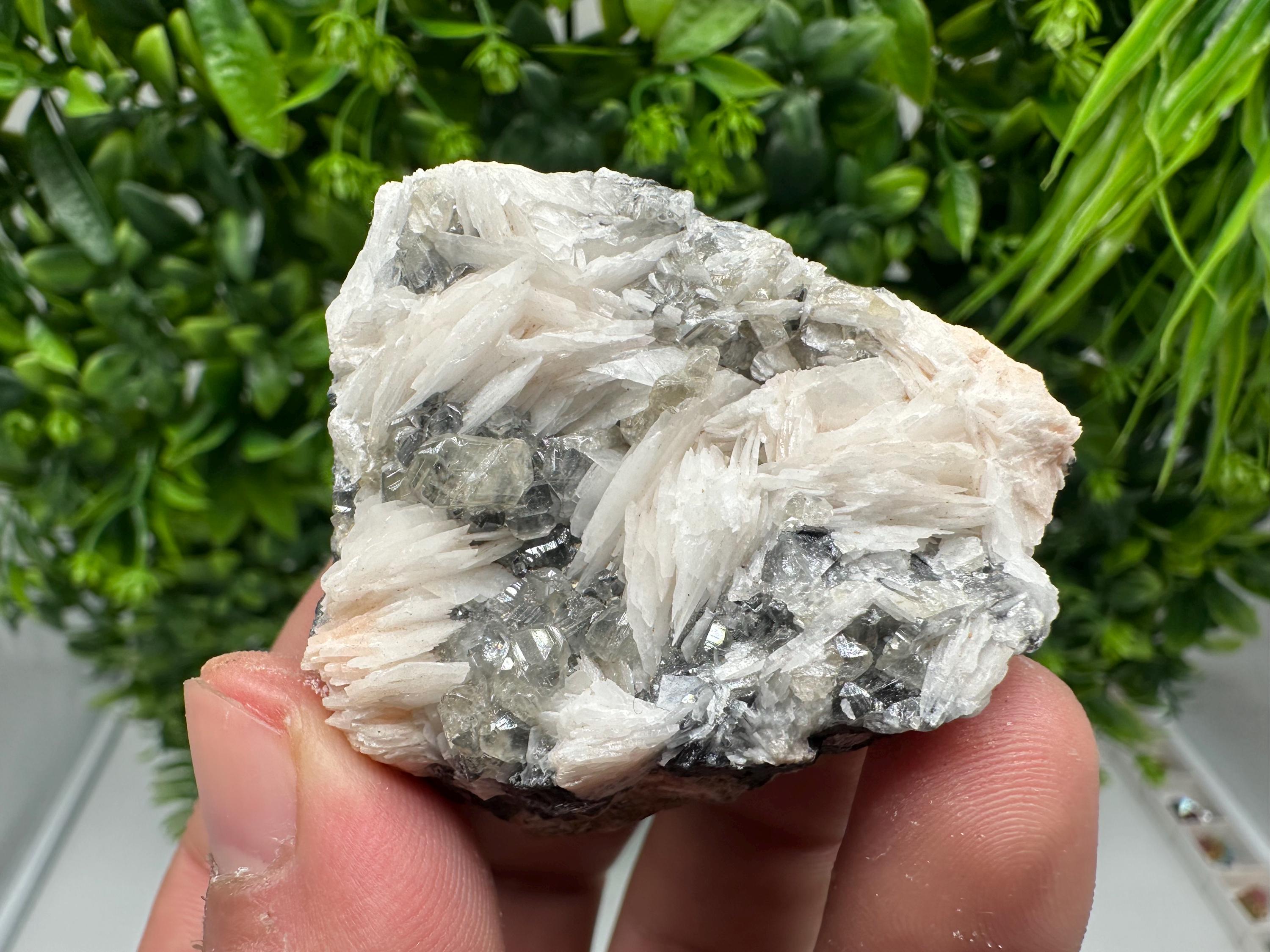 Wonderful Baryte with Cerussite on Galena from Morocco,Crystal, Mineral,Specimen,Cluster,Crystals,Barite Crystal,Cerussite Crystal,Specimen