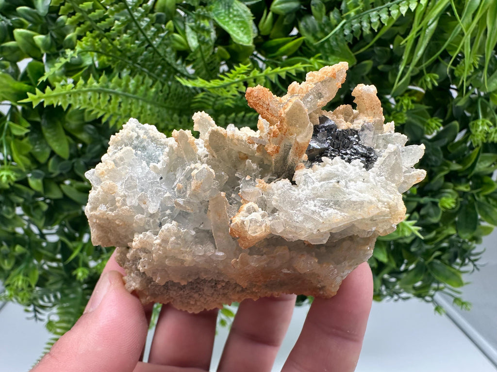 Quartz Calcite Sphalerite Mineral Specimen: Madan Bulgaria Home Decor Stone