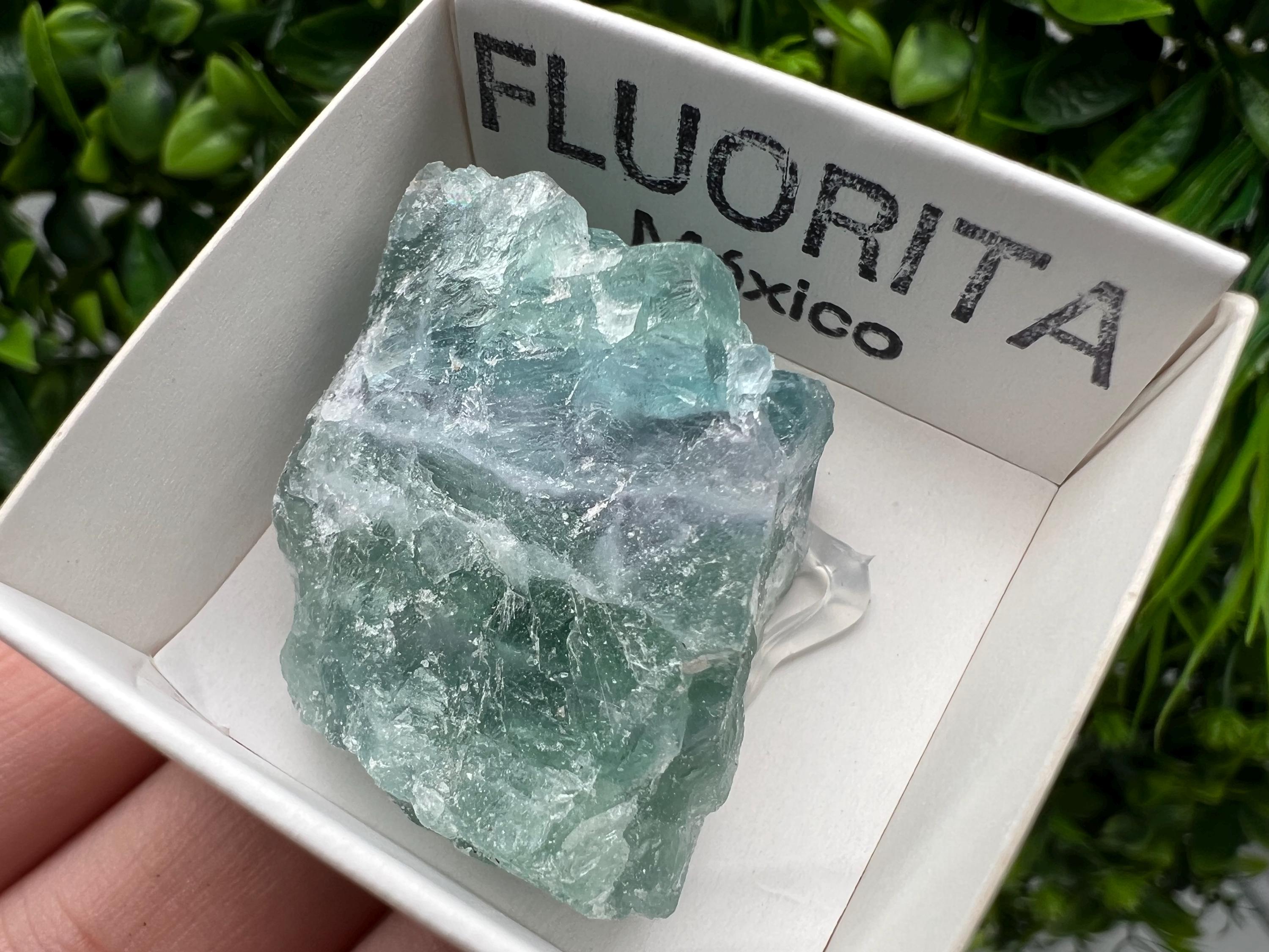 Rare Rainbow Fluorite Cube: Raw Crystal from Mexico, Vintage Meditation Stone
