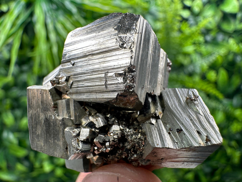 Pyrite with Hematite Mineral Specimen, Bulgaria Crystal Decor