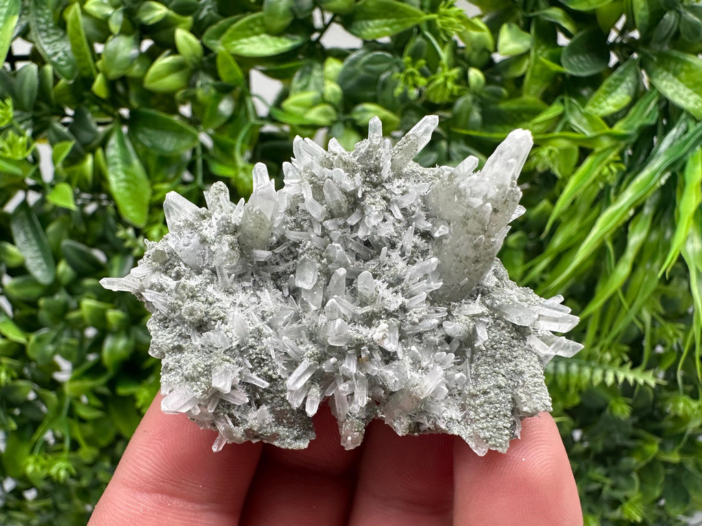 Lovely specimen Green Quartz inclusions Chlorite and Sphalerite/ Natural minerals/ Souvenir crystal gift minerals famous 9th September/Madan