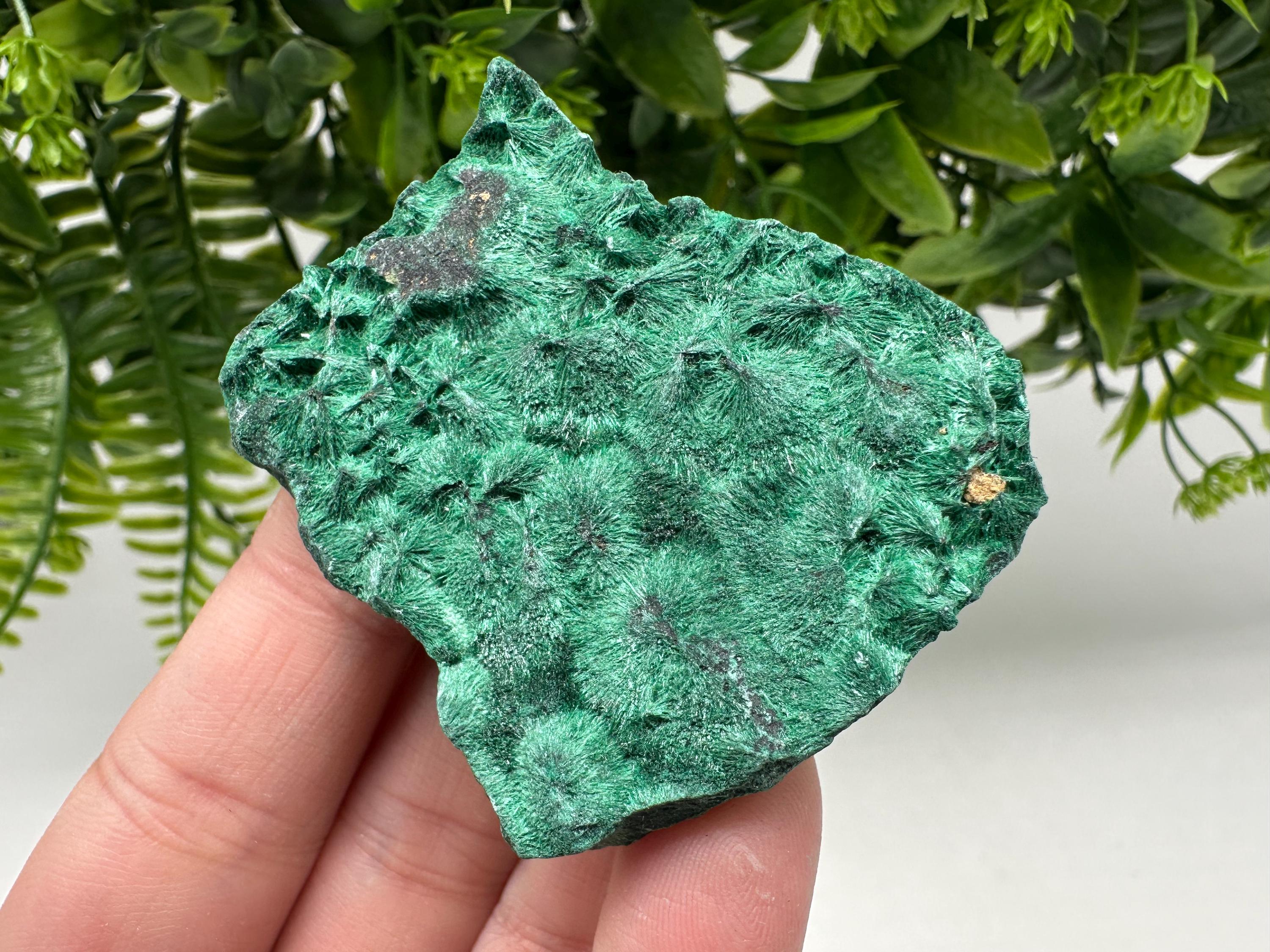 Polished Green Malachite Crystal from Congo, Natural Specimen, Chakra Stone