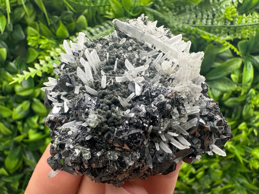Quartz with Calcite and Chlorite: Borieva Mine, Bulgaria