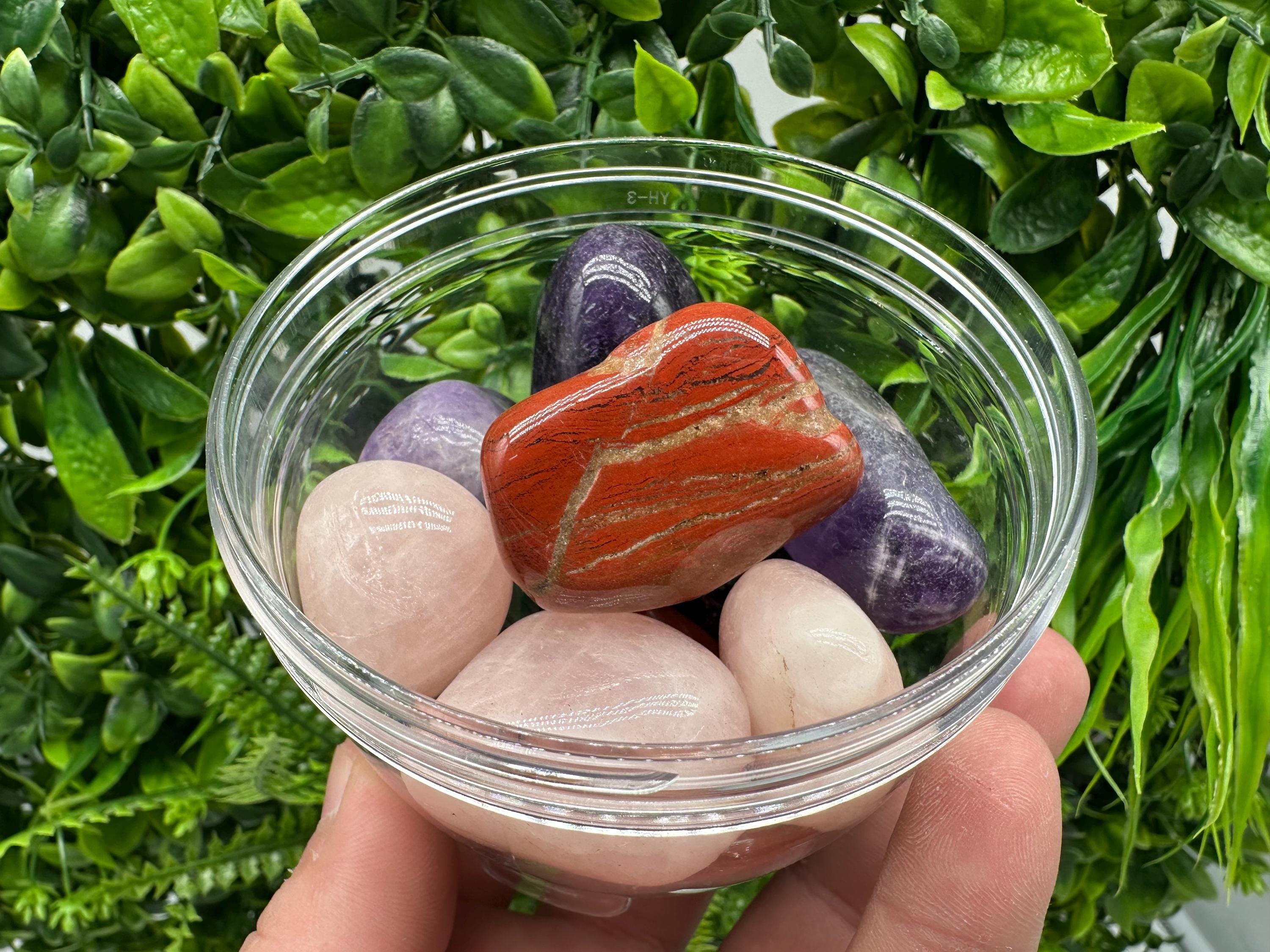 Mixed Tumbled Healing Crystals Set: Polished Raw Stones