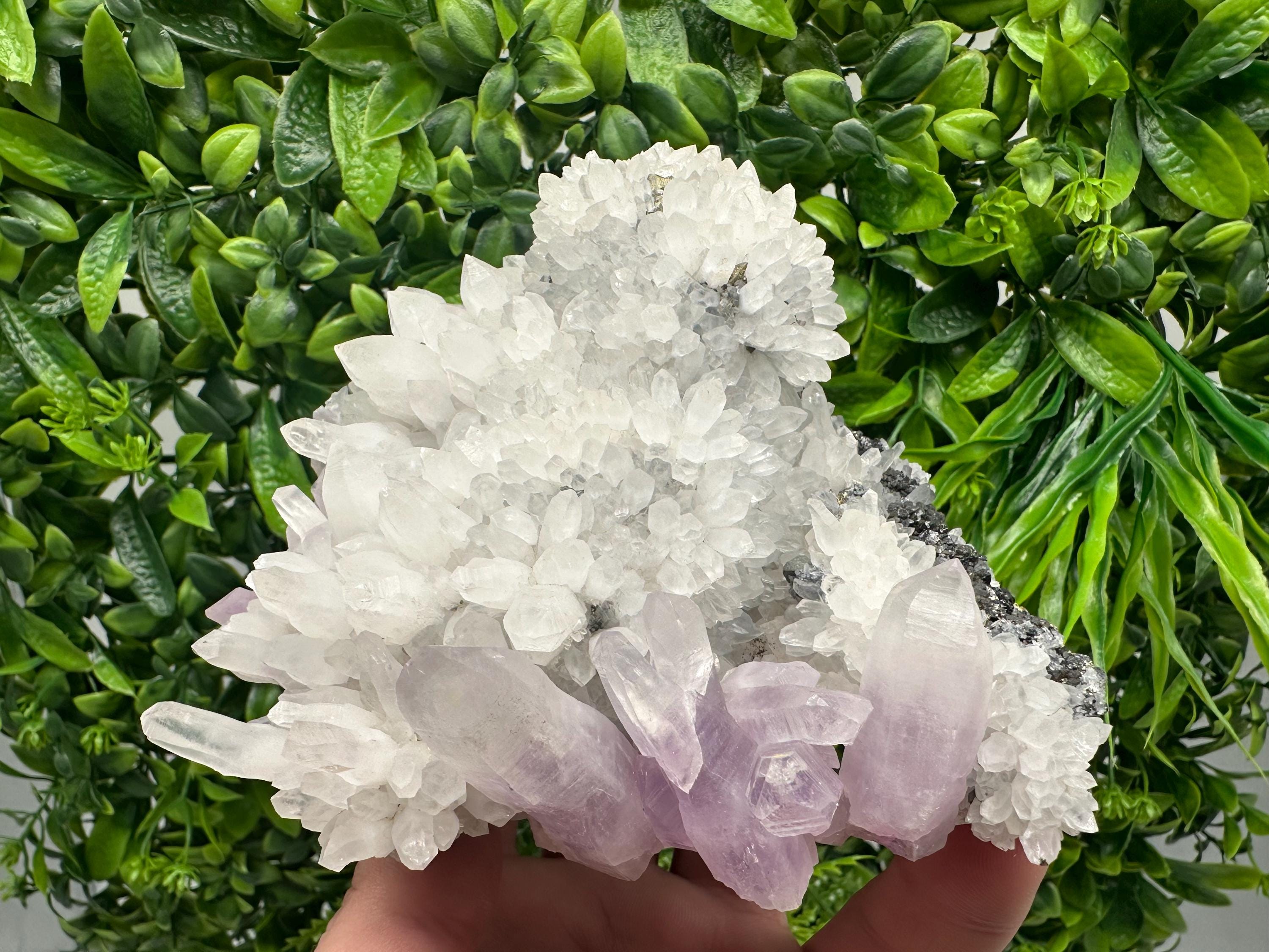 Quartz with Amethyst and Spahelrite, Djurcovo Mine, Bulgaria
