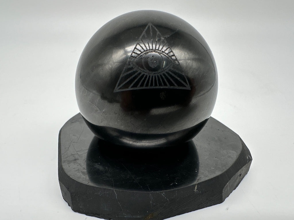Shungite Sphere 5cm: Polished EMF Protection Crystal