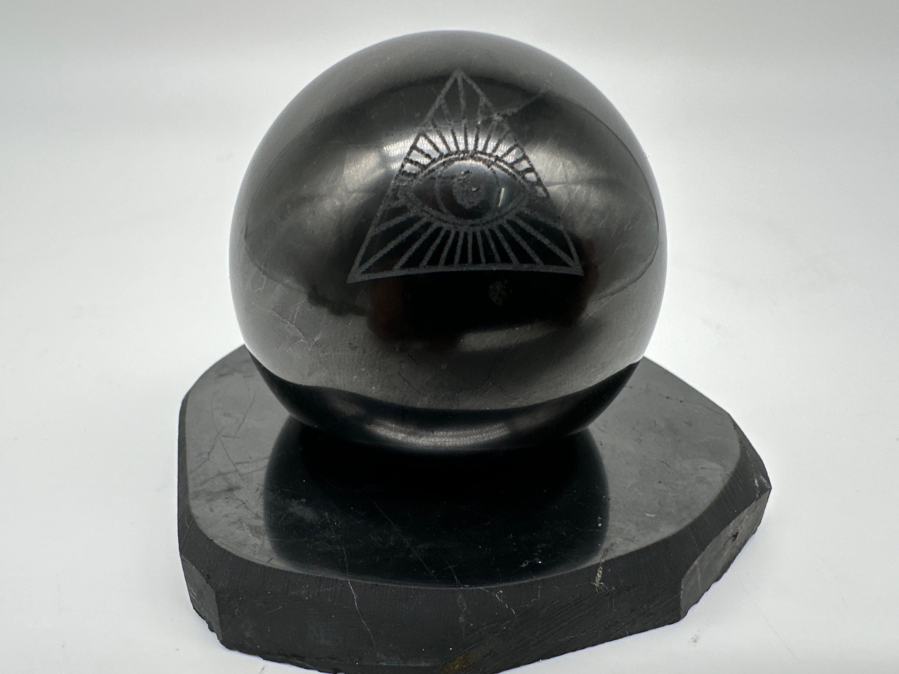 Shungite Sphere 5cm: Polished EMF Protection Crystal