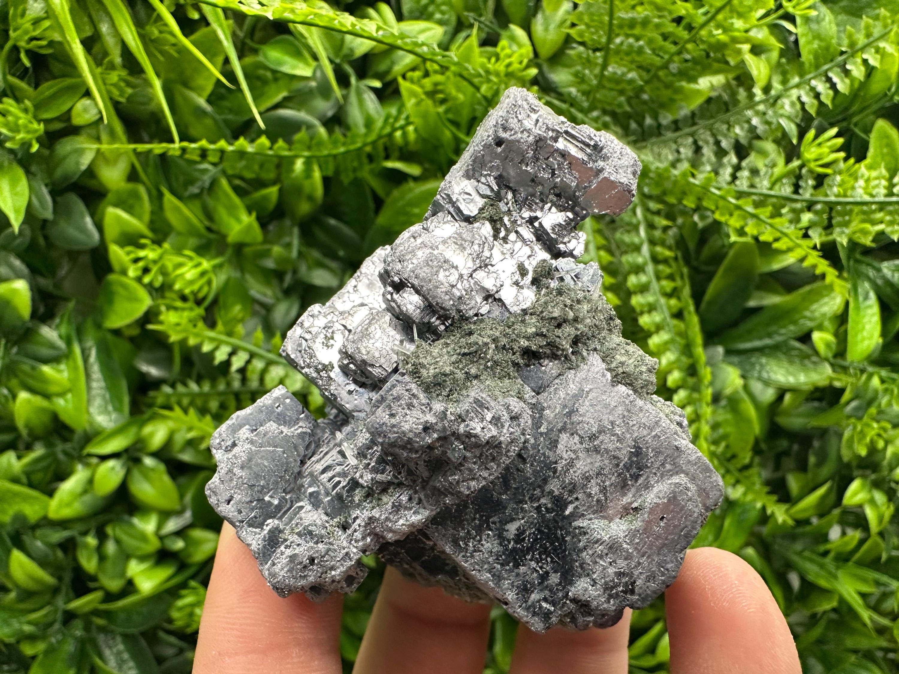 Skeletal Galena Cluster: Natural Mineral Specimen, Home Decor Crystal
