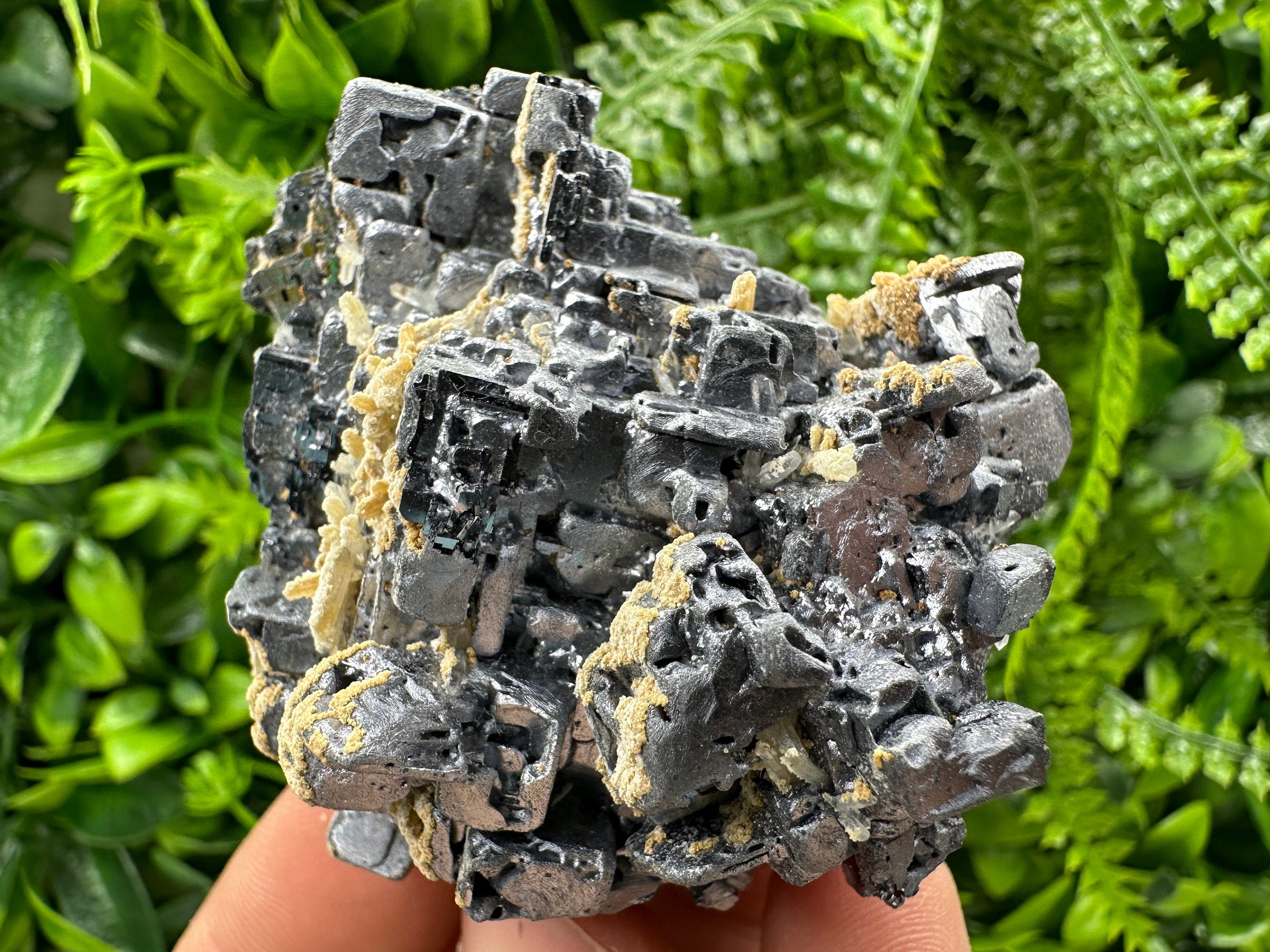 Rare Skeleton Galena Cluster: Natural Crystal Mineral Souvenir