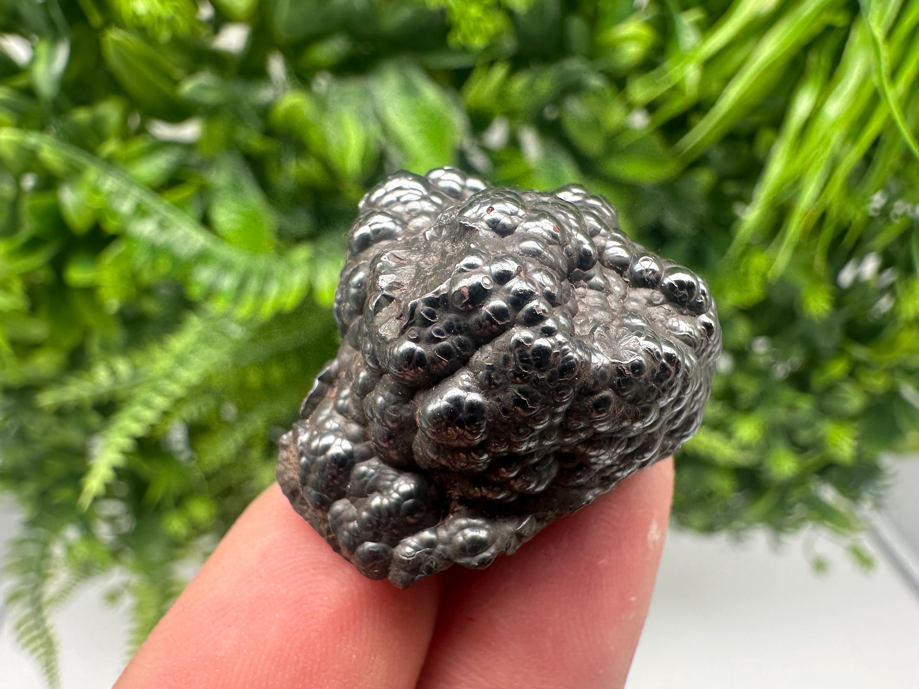 Botryoidal Black Hematite Specimen: Moroccan Crystal for Reiki Chakra