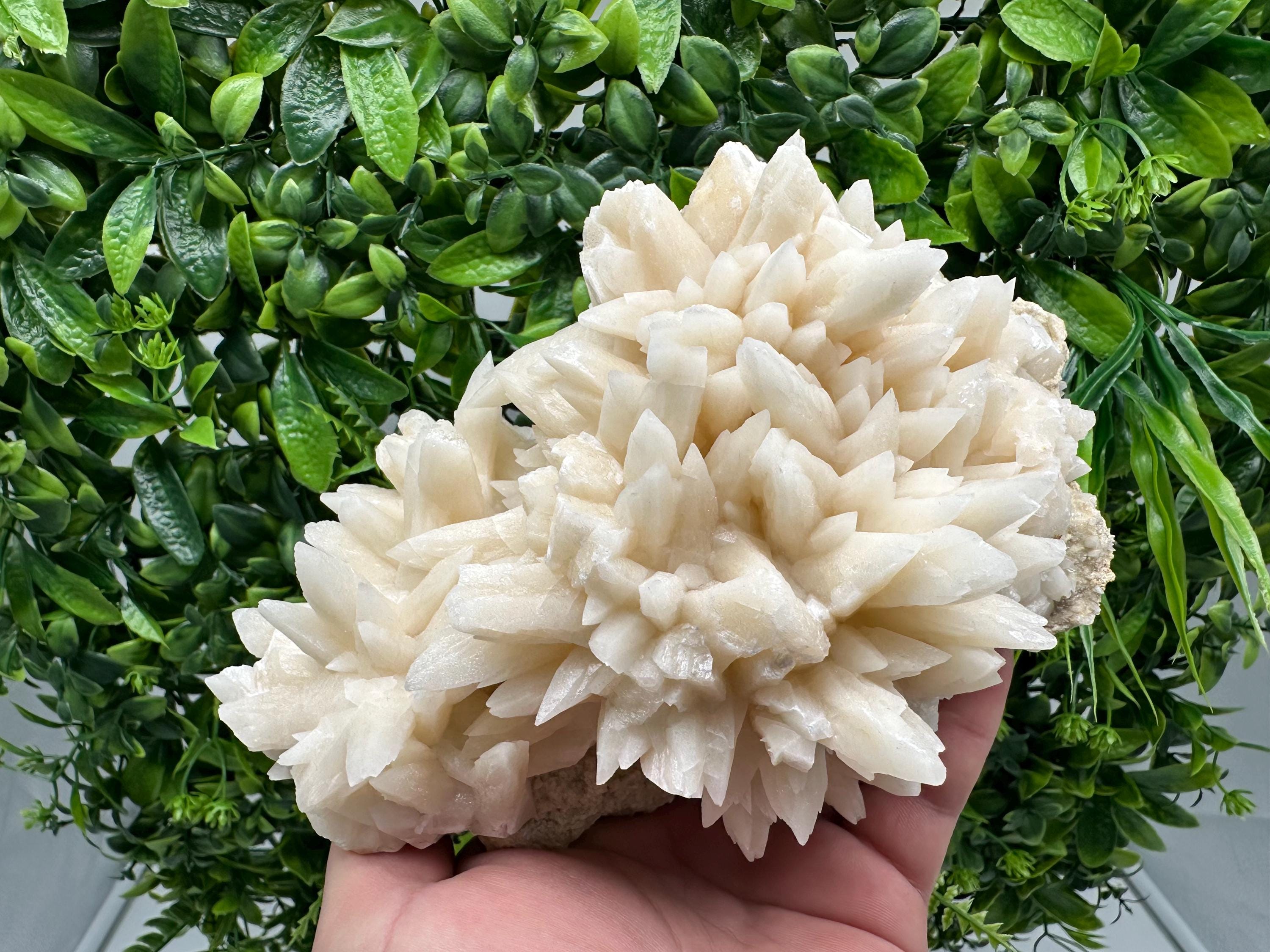 Calcite on Aragonite Crystal Cluster - Djurcovo Mine, Bulgaria