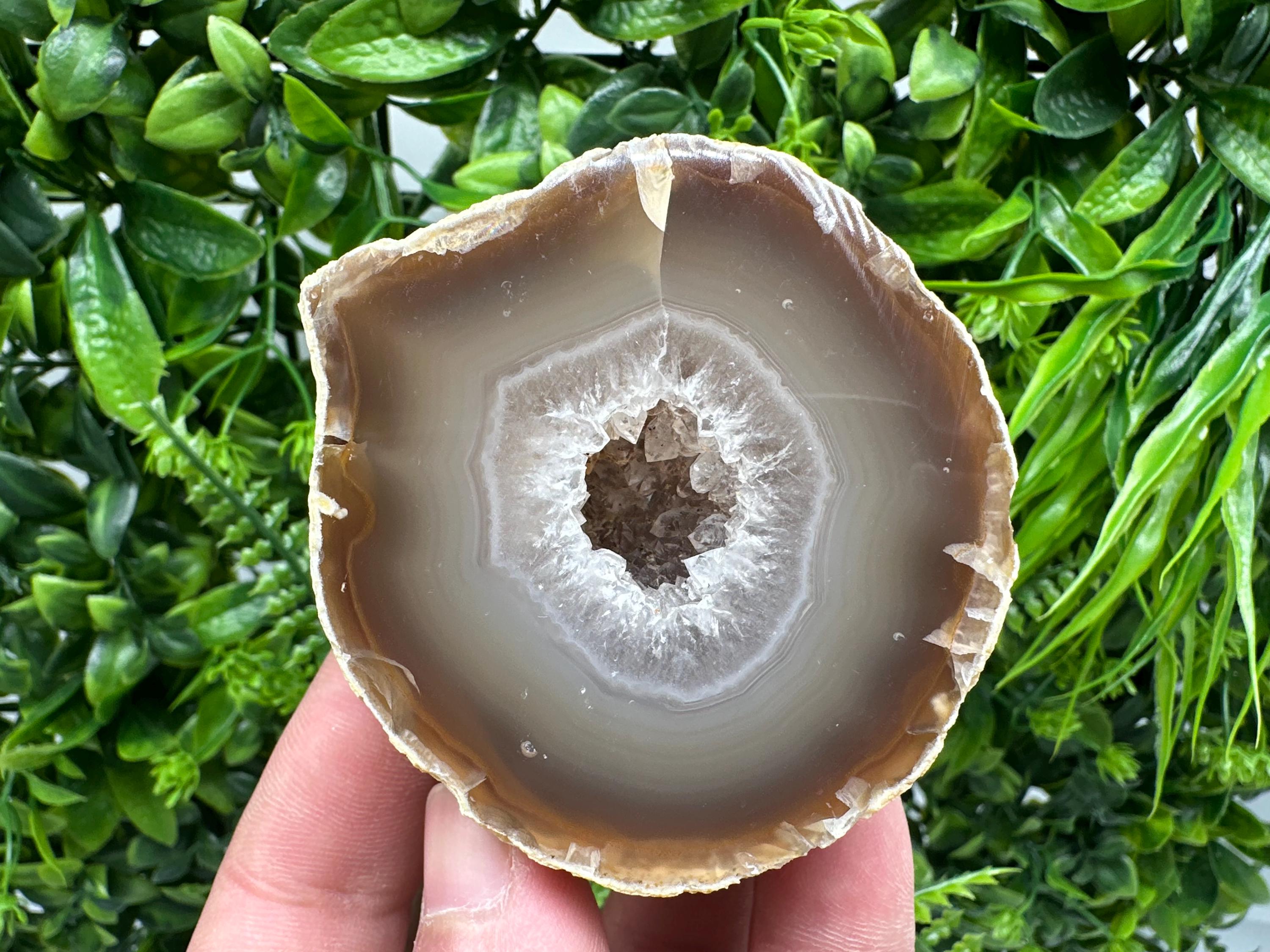 Natural Agate Druzy Geode: Quartz Crystal, 264 grams