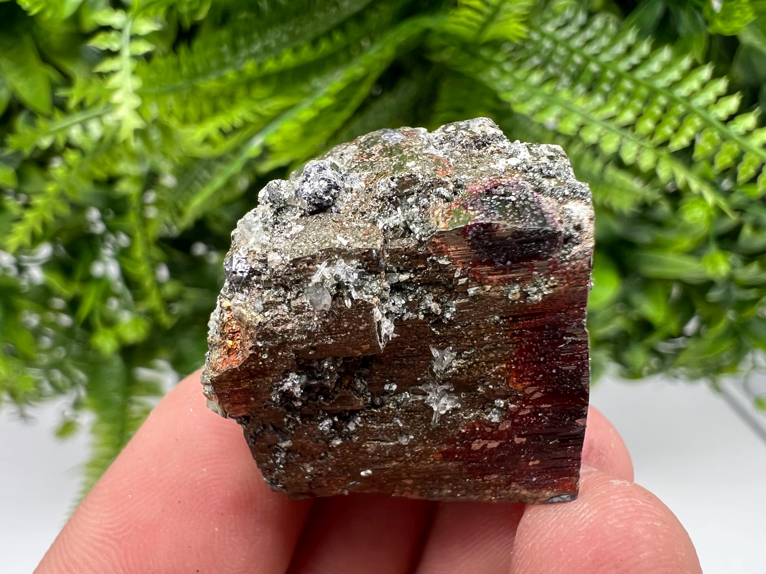 Red Rainbow Pyrite Hematite Cluster, Borieva Mine Crystal, Home Decor Stone