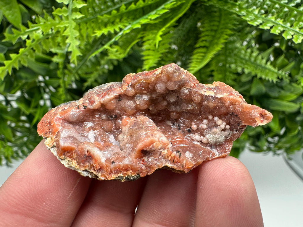 Moroccan Red Chalcedony Crystal Specimen: Rare Mineral Souvenir