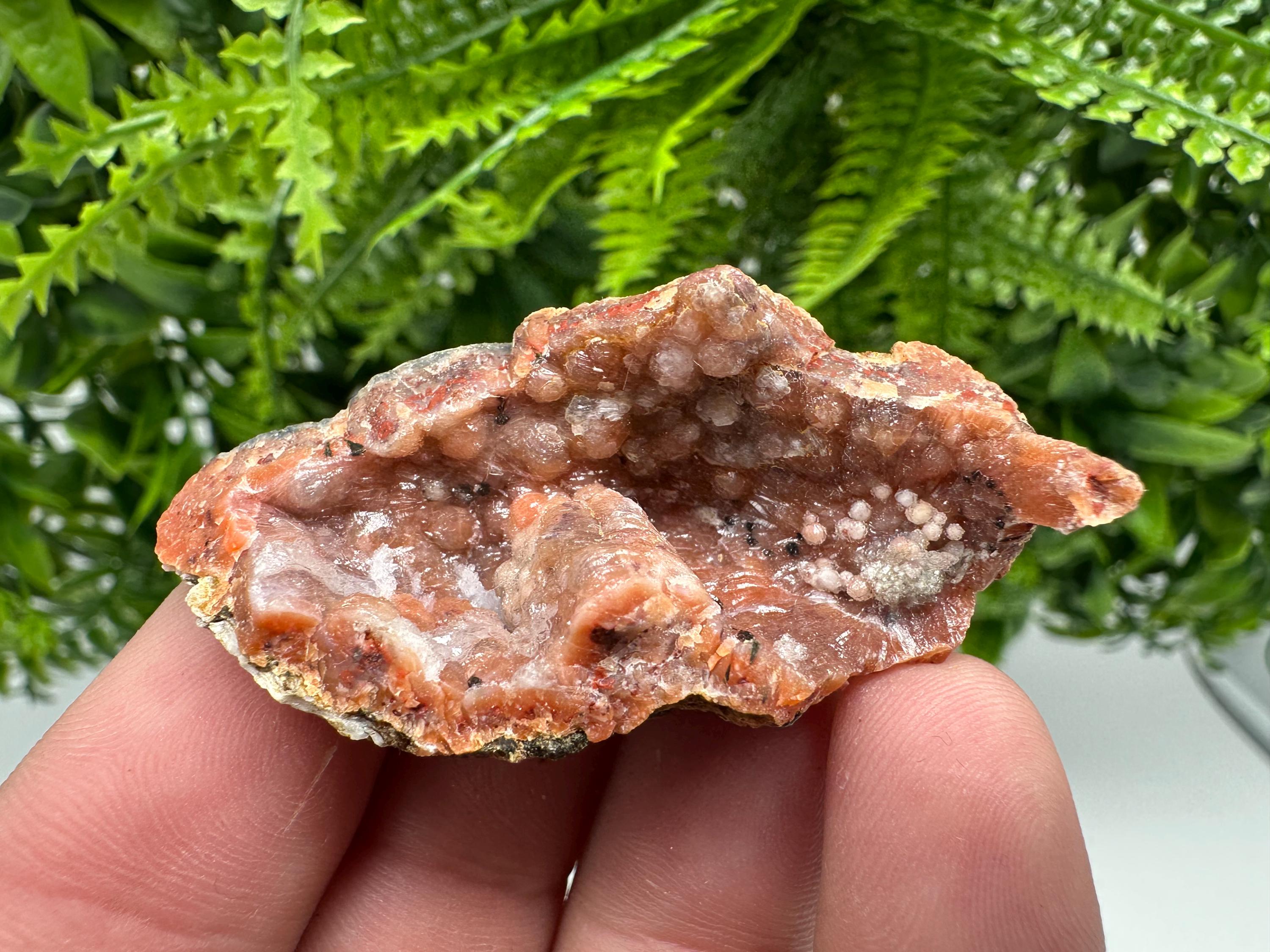 Moroccan Red Chalcedony Crystal Specimen: Rare Mineral Souvenir