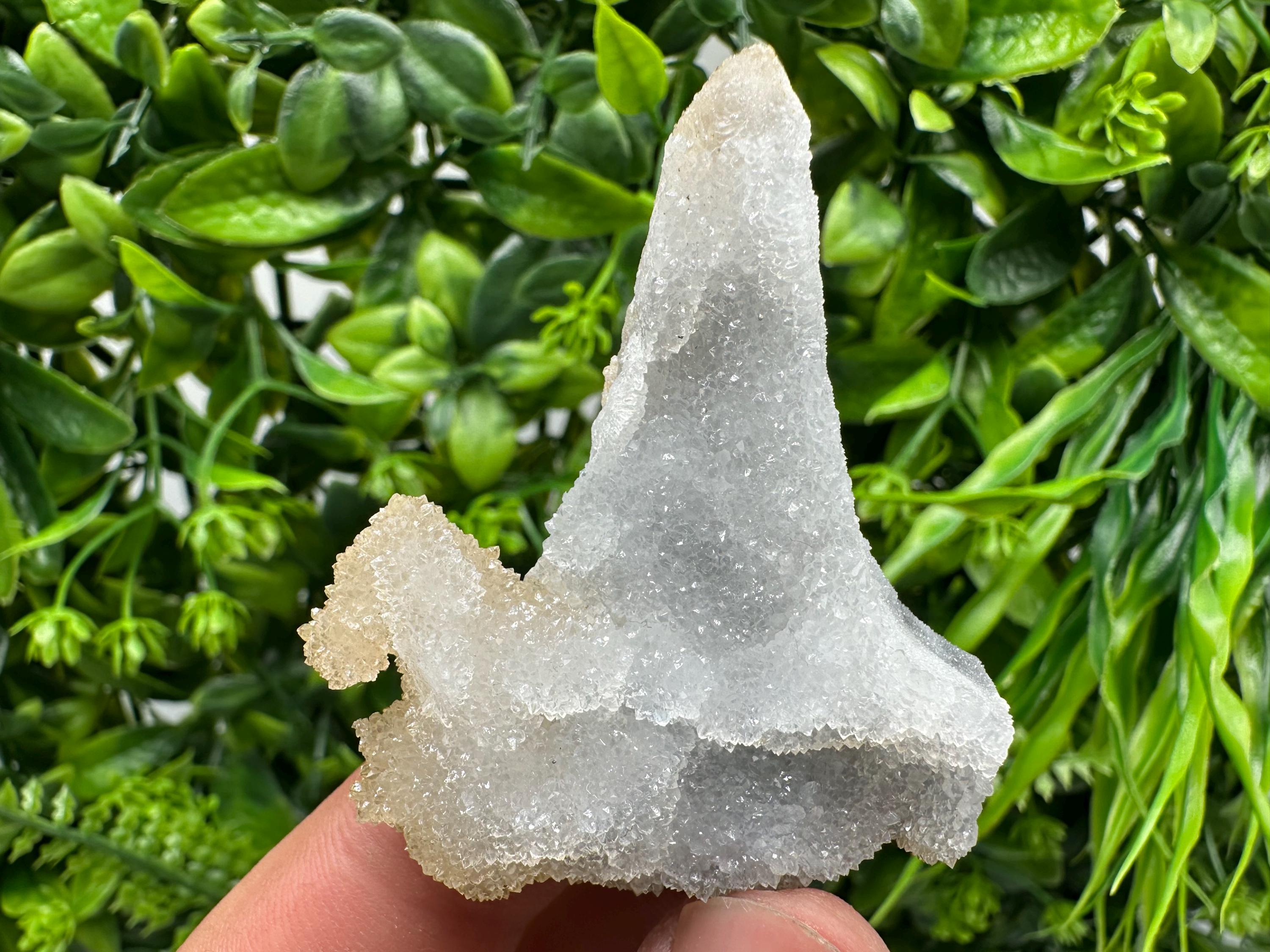 Blue Chalcedony Quartz with Chlorite Inclusions - Krushev Dol Mine Crystal