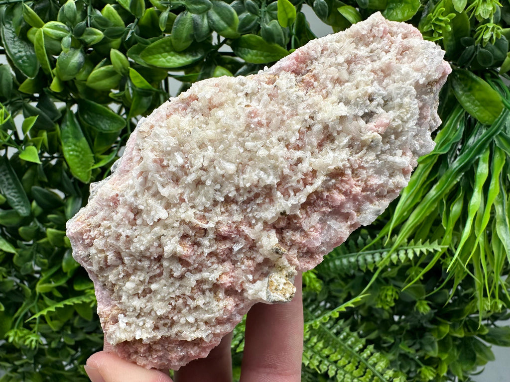 Rhodochrosite on Quartz, Starnica Mine Mineral Specimen