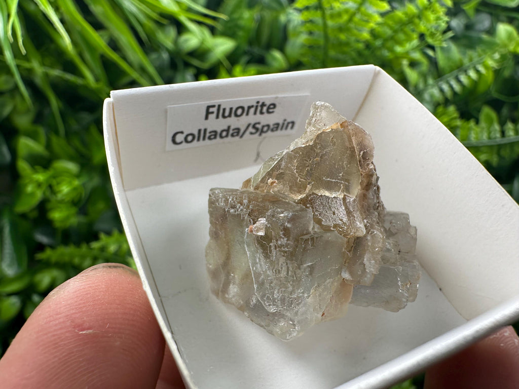 Green Fluorite Cube: Raw Meditation Stone, Vintage Crystal
