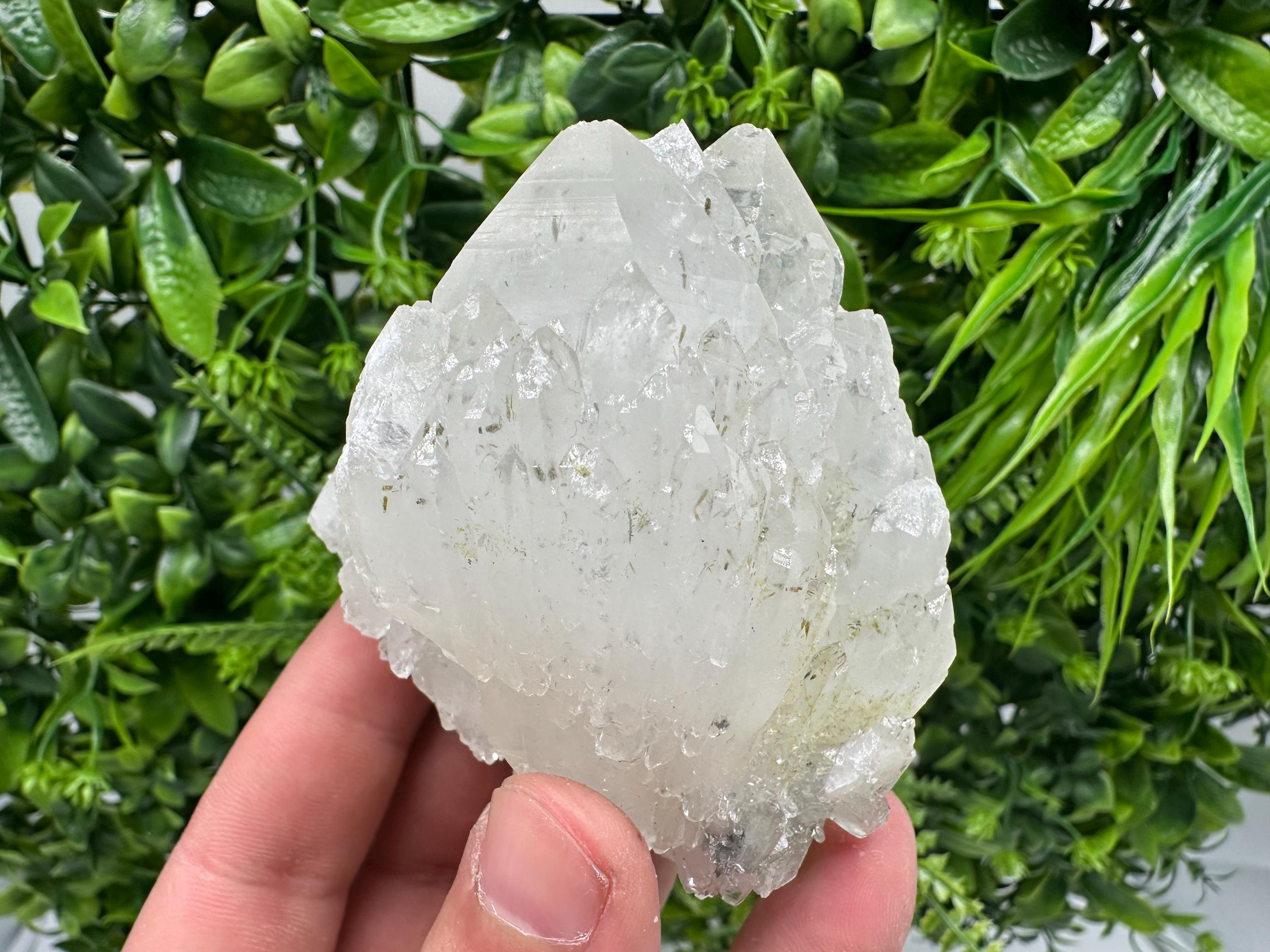 Natural Quartz with Epidote Mineral Specimen, Bulgaria