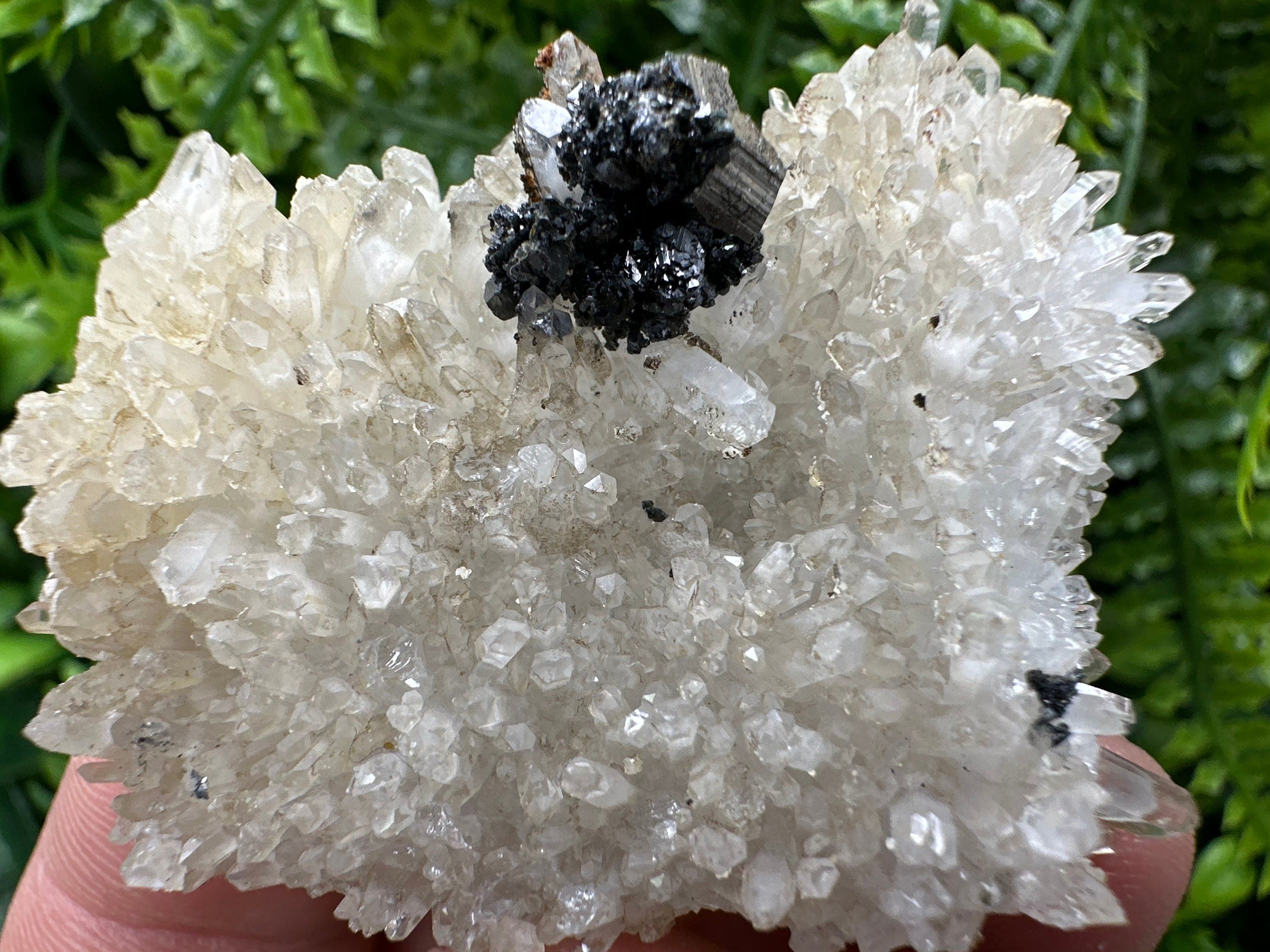 Quartz with Chalcopyrite and Sphalerite, Natural Crystal Home Decor