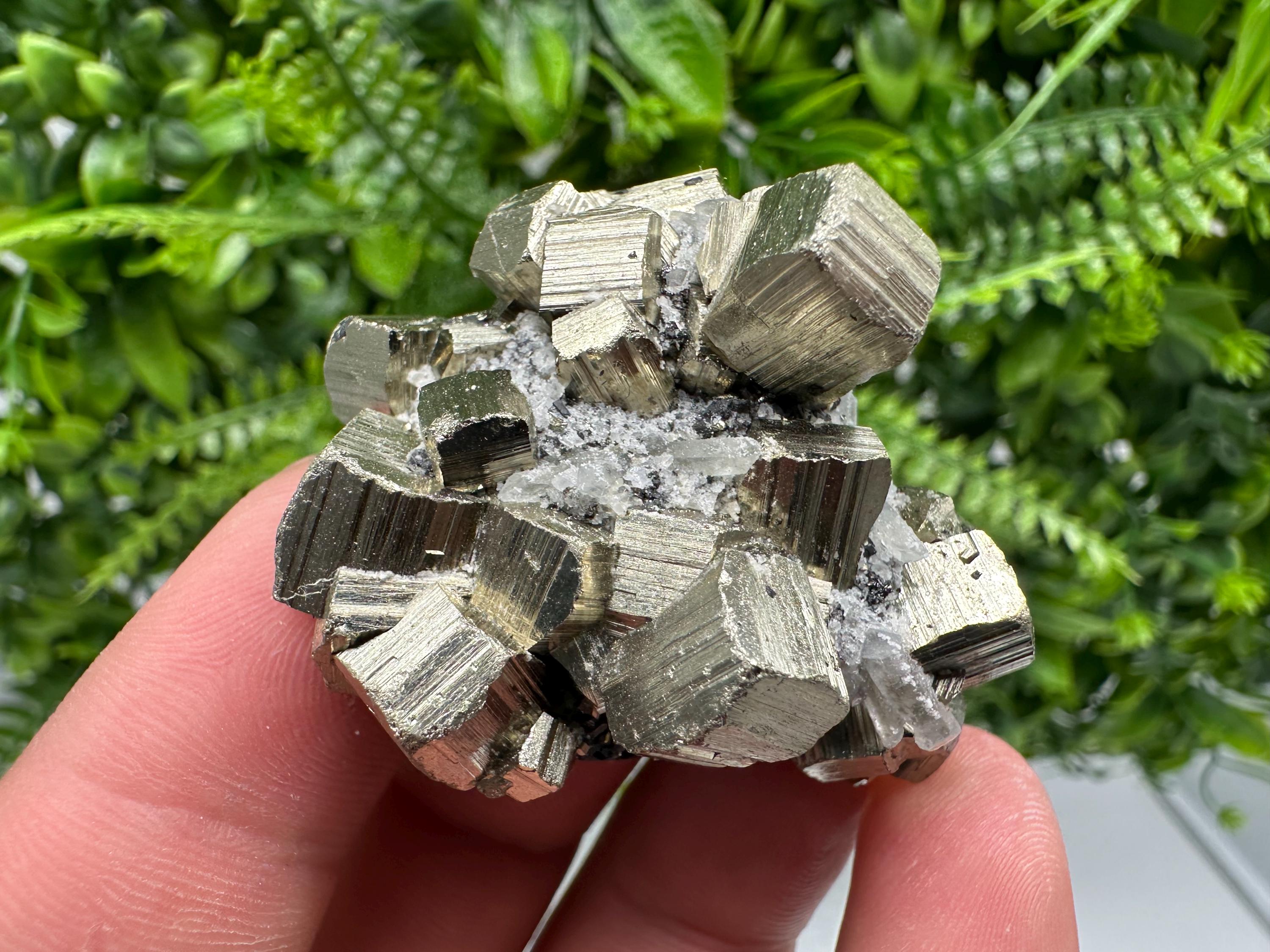 Wonderful Rainbow Pyrite whit Calcite,natural minerals souvenir Crystal,collection stone,rare minerals,home decor,Borieva Bulgaria