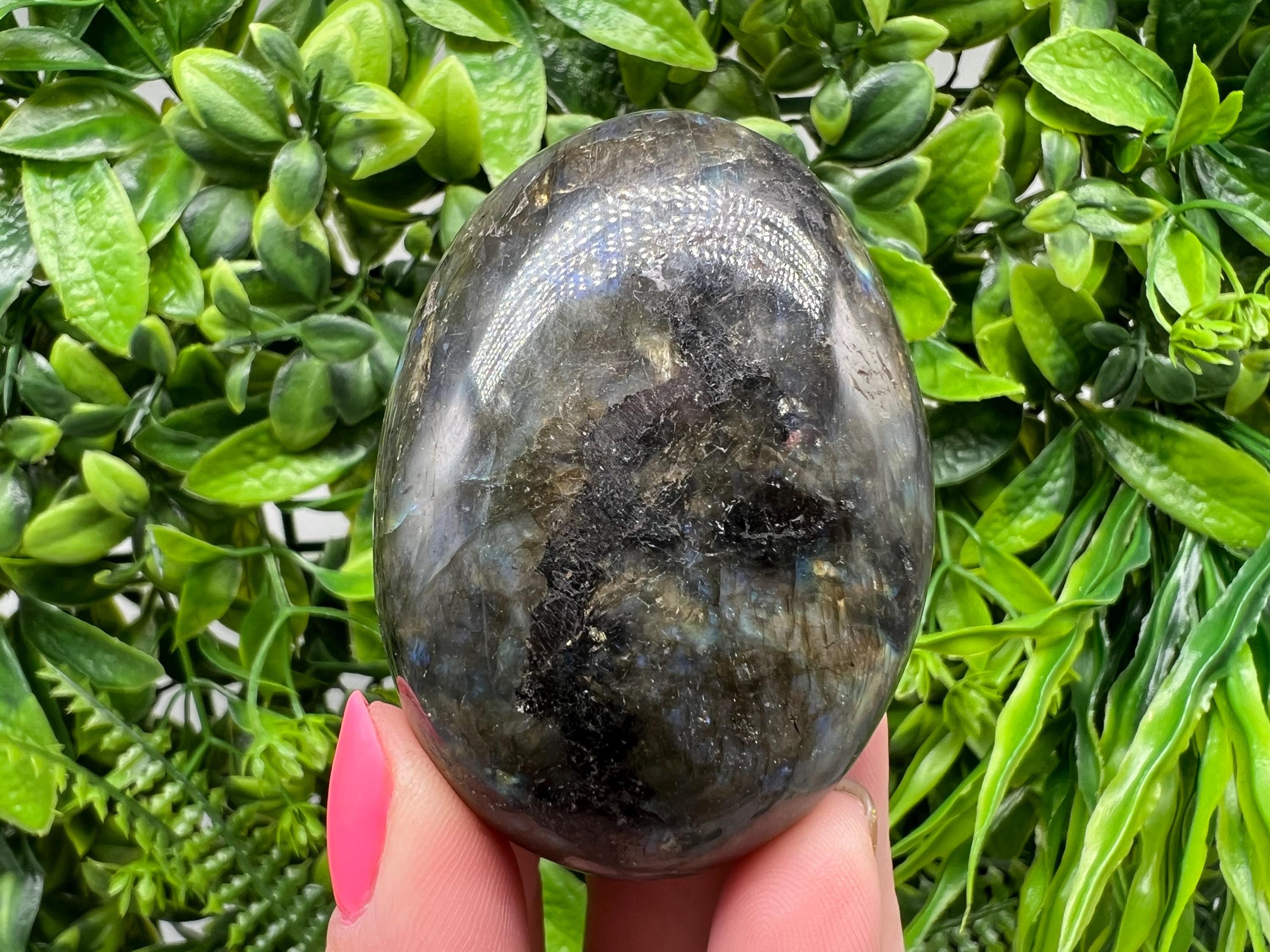 Polished Labradorite Crystal Decor Slab: Rainbow Multifire Stone