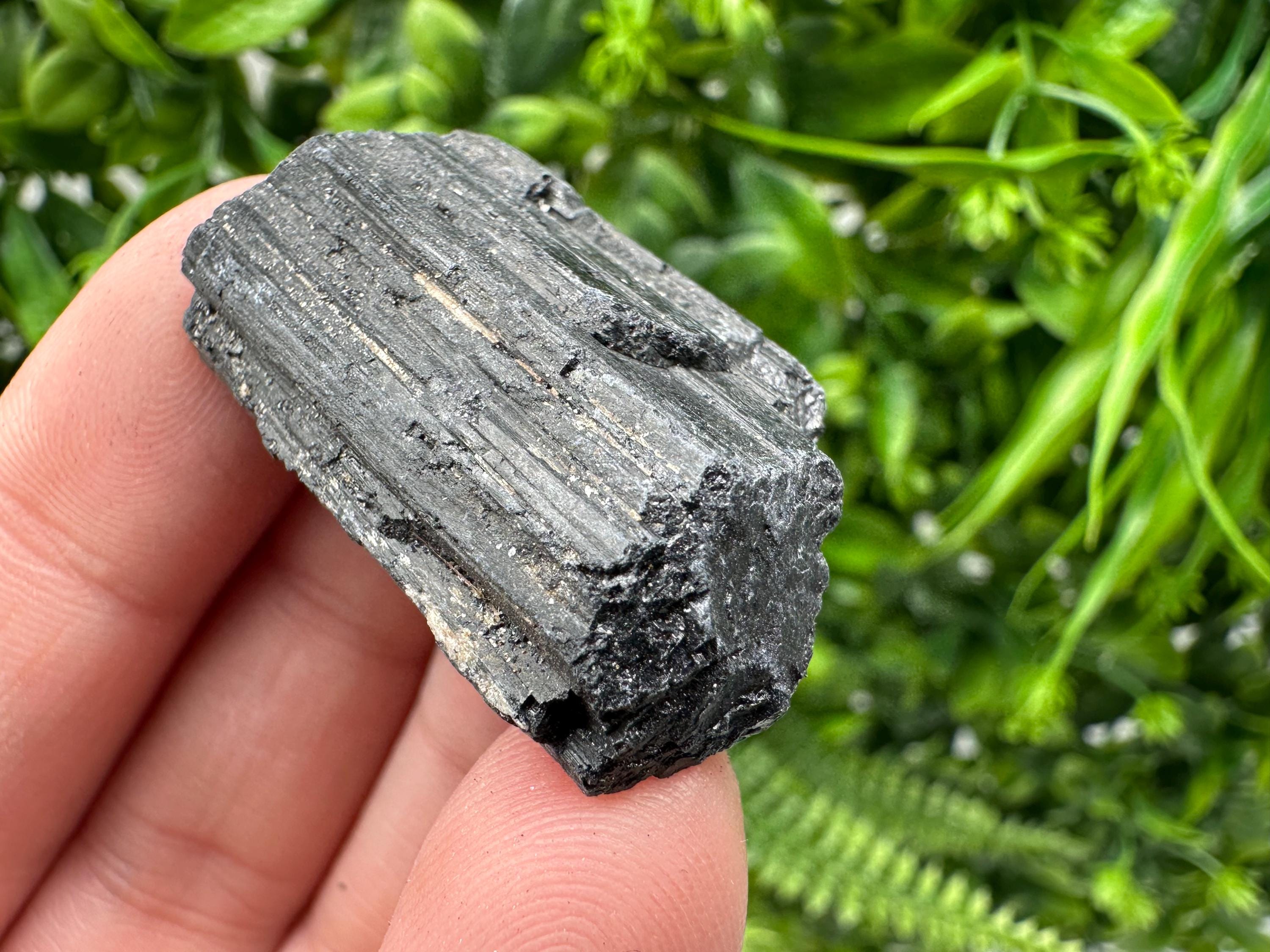 Natural Black Tourmaline Crystal – Raw Protective Stone, Healing Crystal, Grounding Mineral Gift