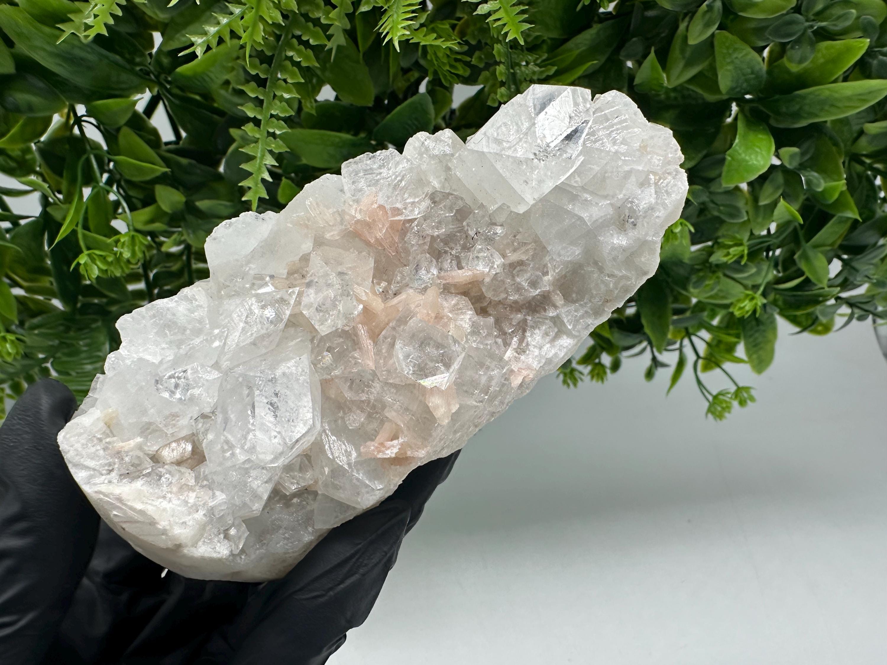 Apophyllite Stilbite on Chalcedony, Natural Mineral Specimen, India
