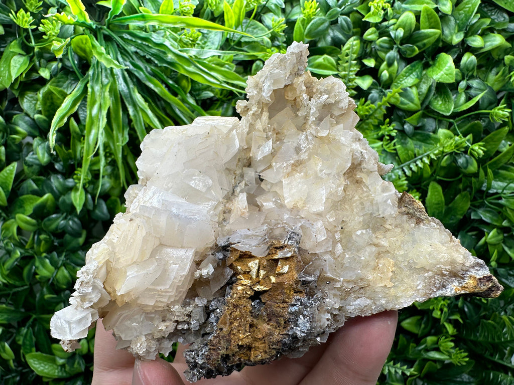 Calcite with Iron Oxide: Natural Mineral Specimen, Bulgaria