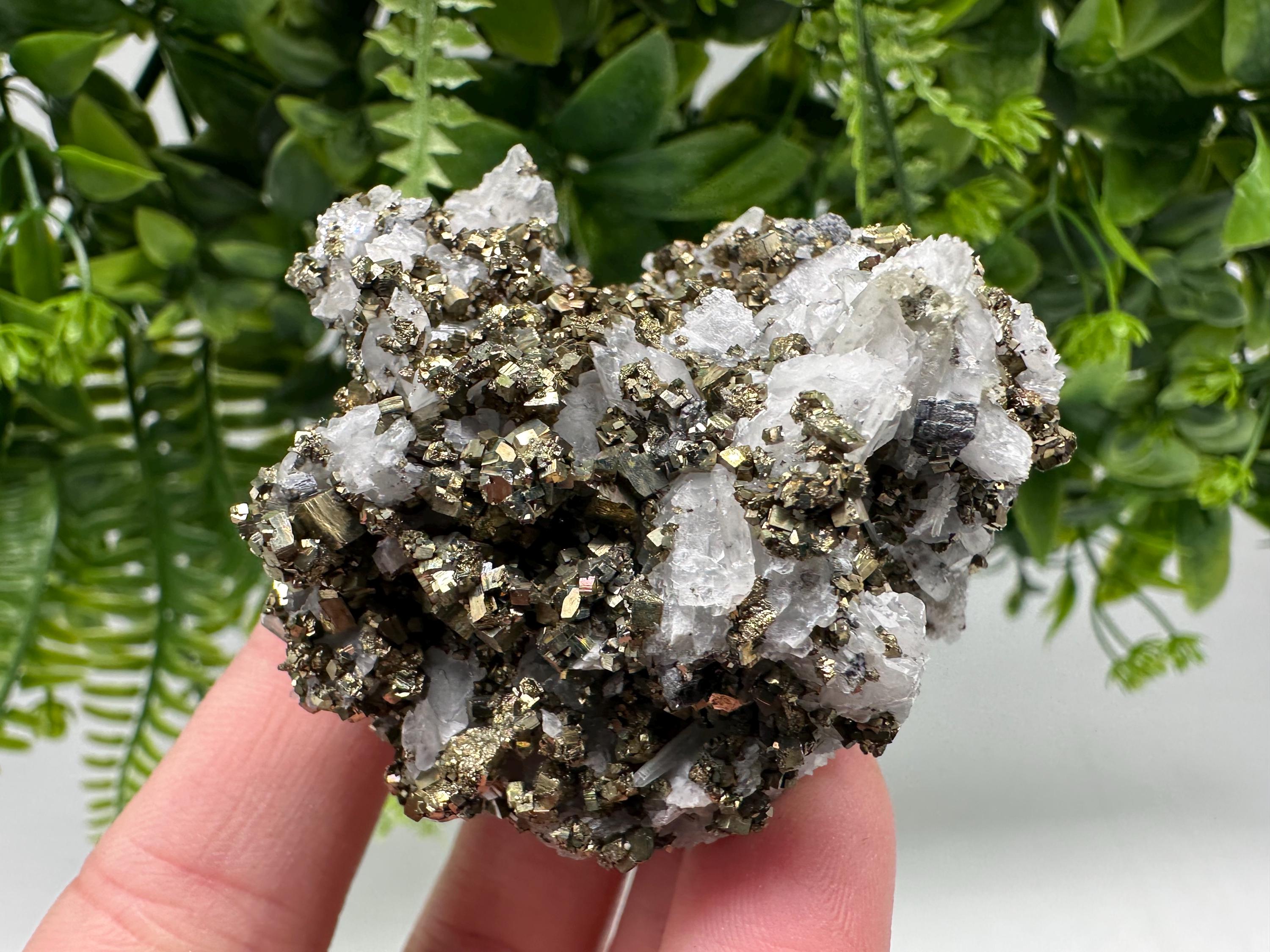 Stunning Pyrite on Quartz,Calcite from Borieva mine,Madan,Bulgaria,natural,collectible mineral specimen,home decor stone,collection crystal