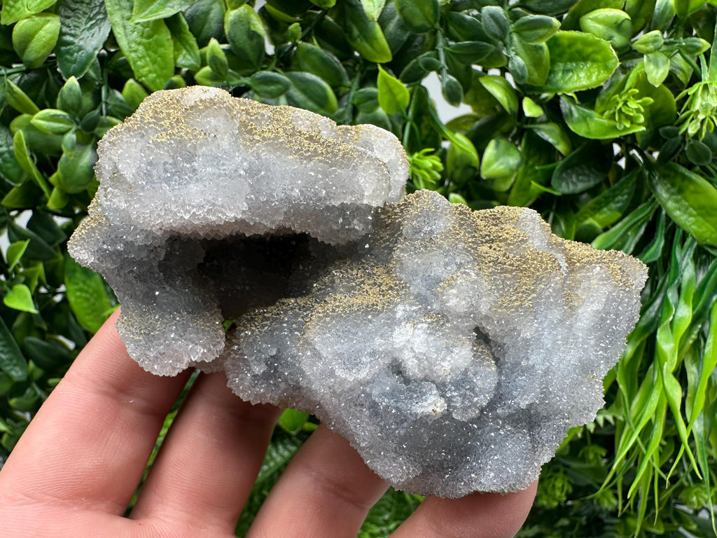 Blue Chalcedony Quartz with Chlorite Inclusions: Krushev Dol Mine Crystal