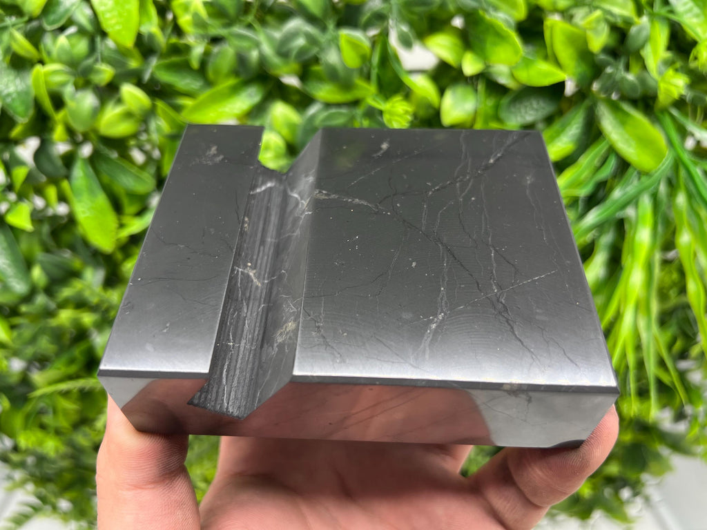 Shungite Phone Stand, EMF Protection, Karelia Russia