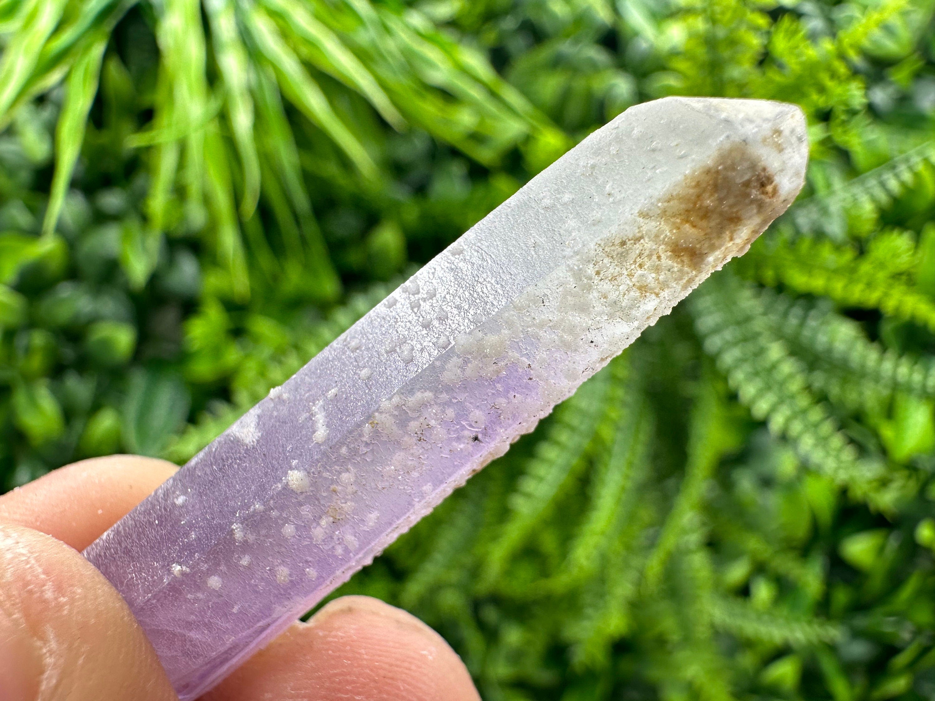 Amethyst Phantom Quartz Crystal with Chalcedony and Chlorite