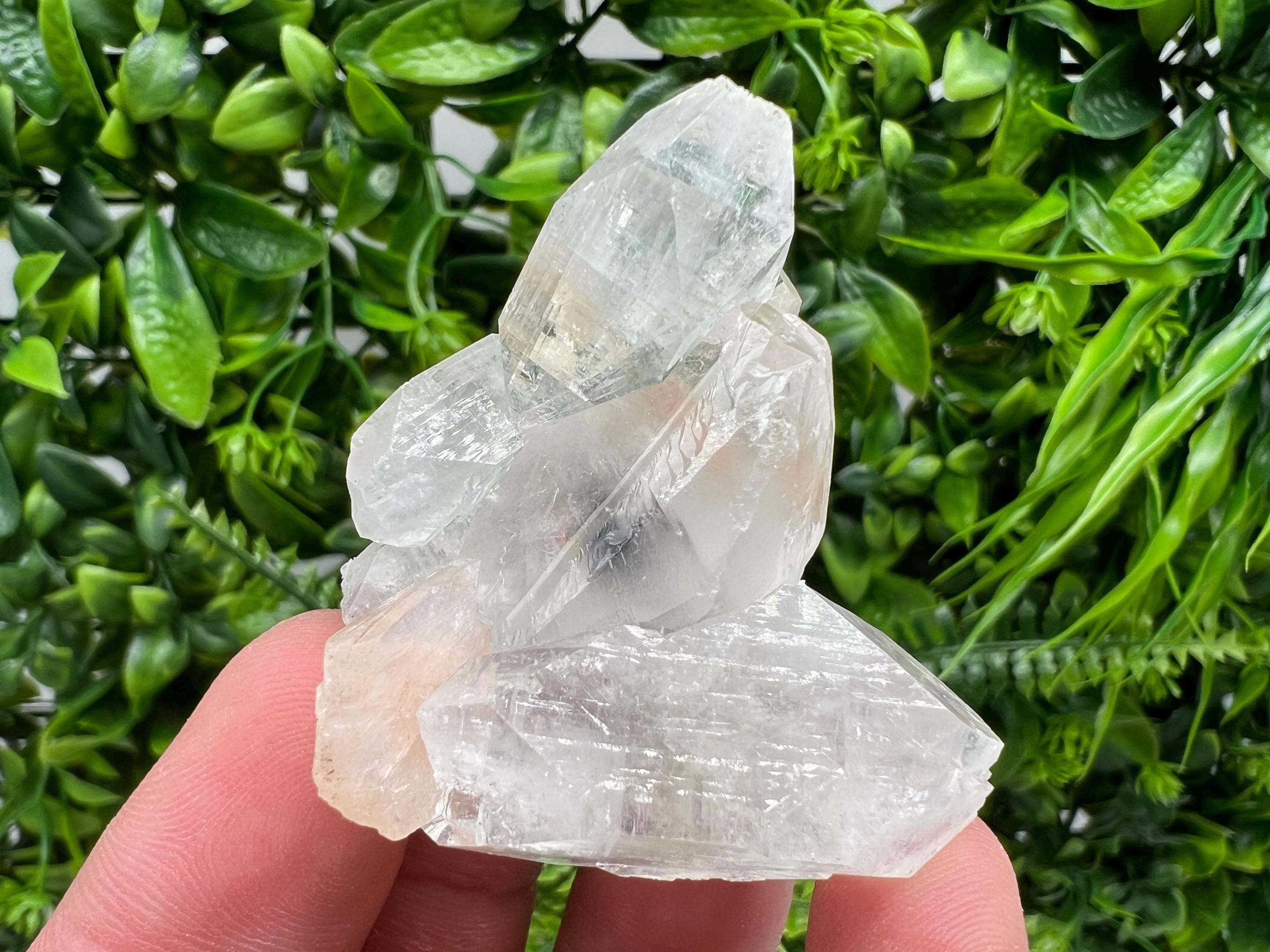 Transparent Apophyllite on Chalcedony, India Minerals Specimen